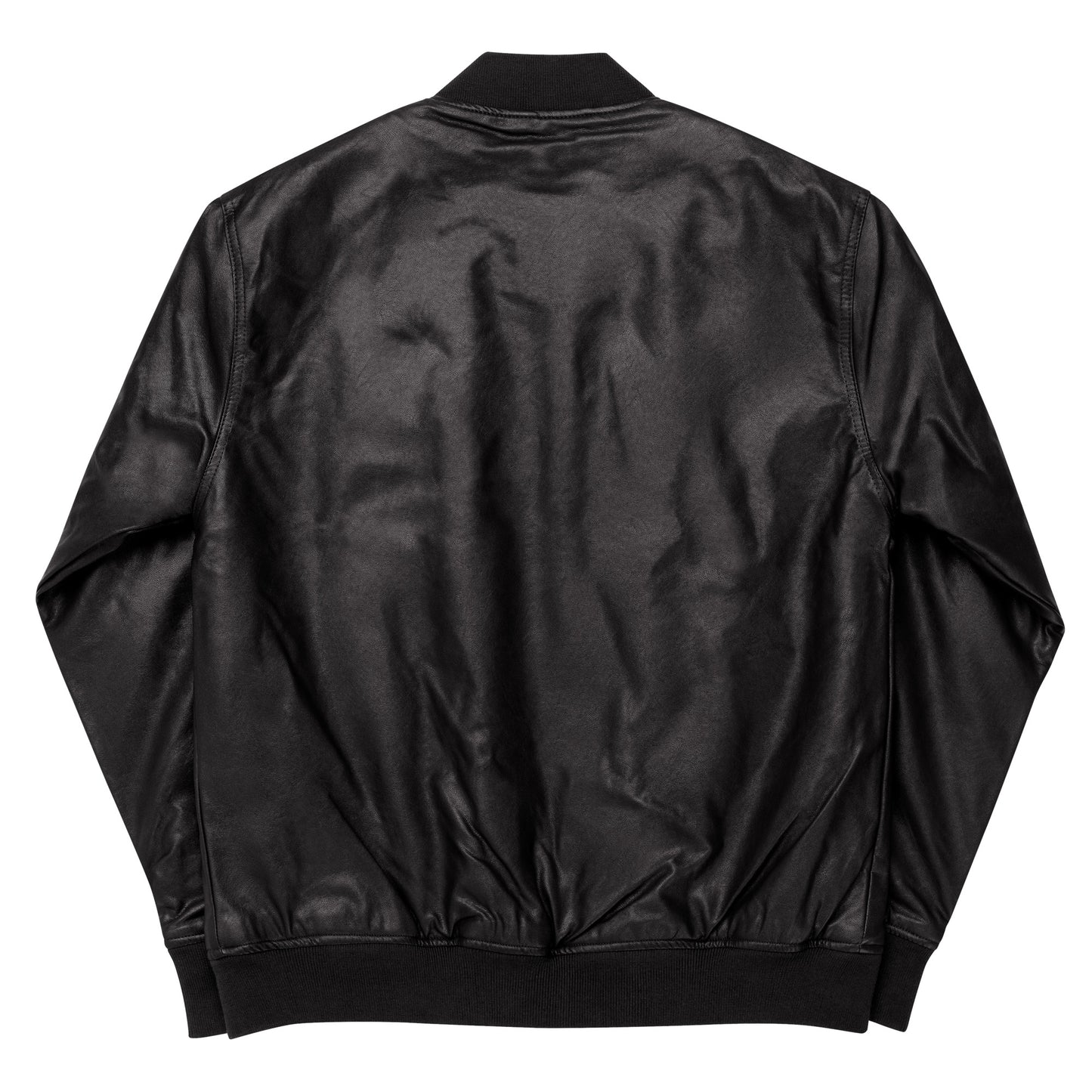 XCLUSIF POETIX BLACK LOGO Leather Bomber Jacket