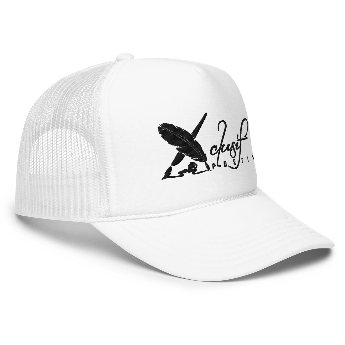 XCLUSIF POETIX BLACK LOGO Foam trucker hat