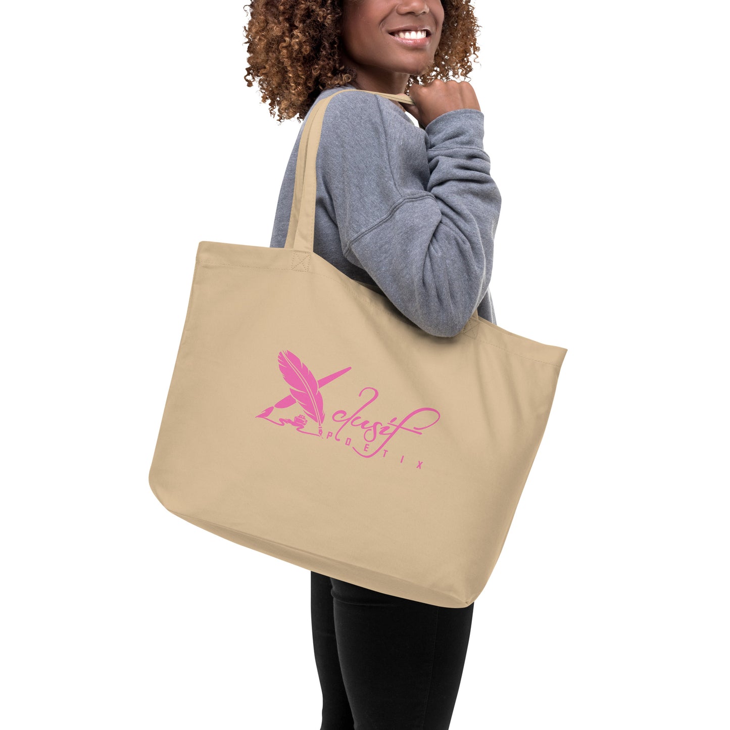 SUPERWOMAN BY XCLUSIF POETIX Large organic tote bag