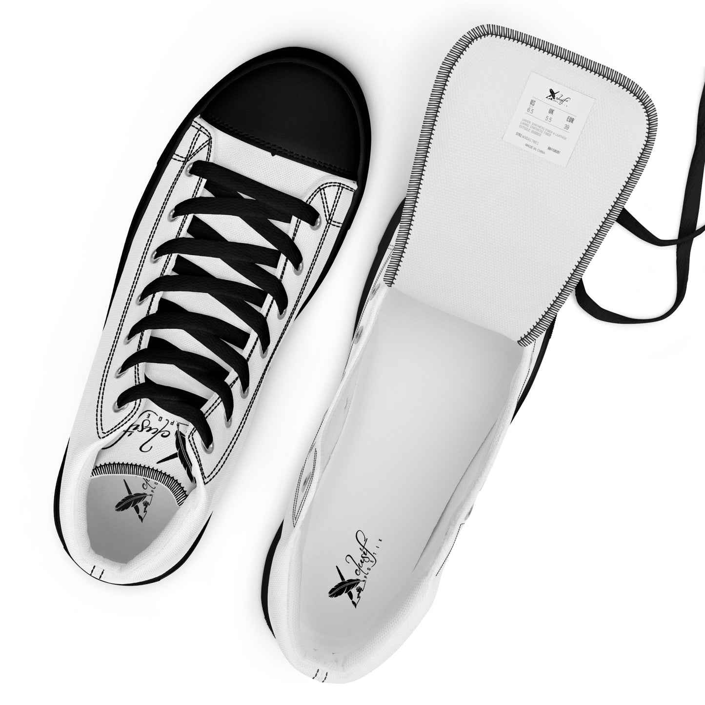 XCLUSIF POETIX WHITE & BLACK Men’s high top shoes