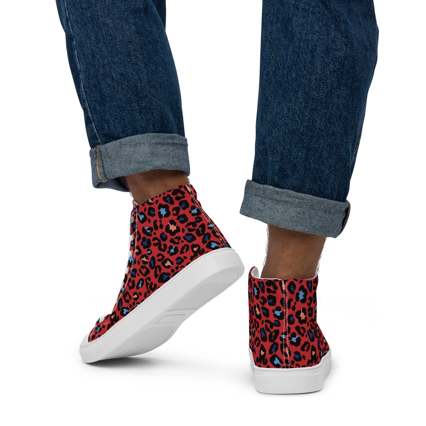 XCLUSIF POETIX RED LEOPARD Men’s high top shoes