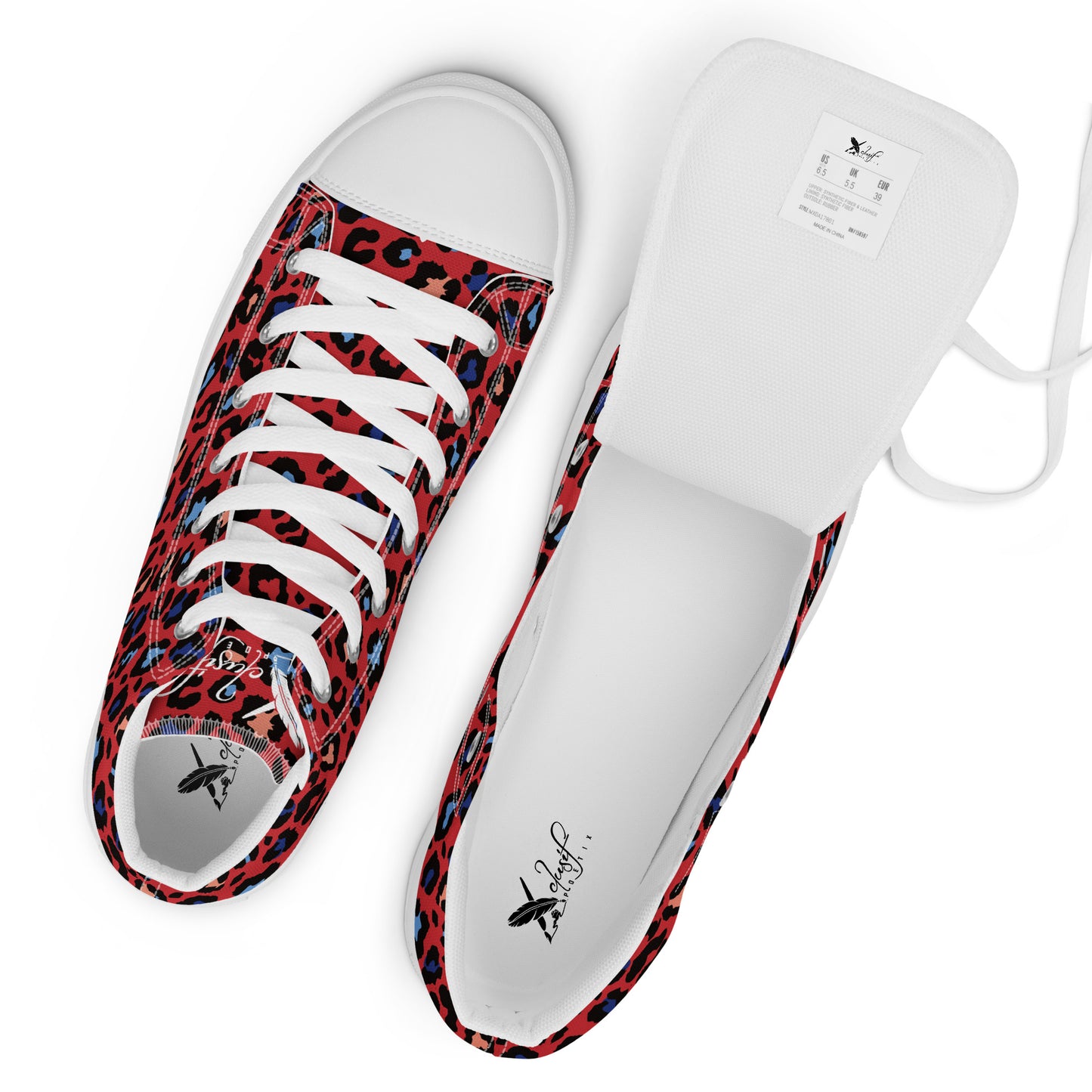 XCLUSIF POETIX RED LEOPARD Men’s high top shoes