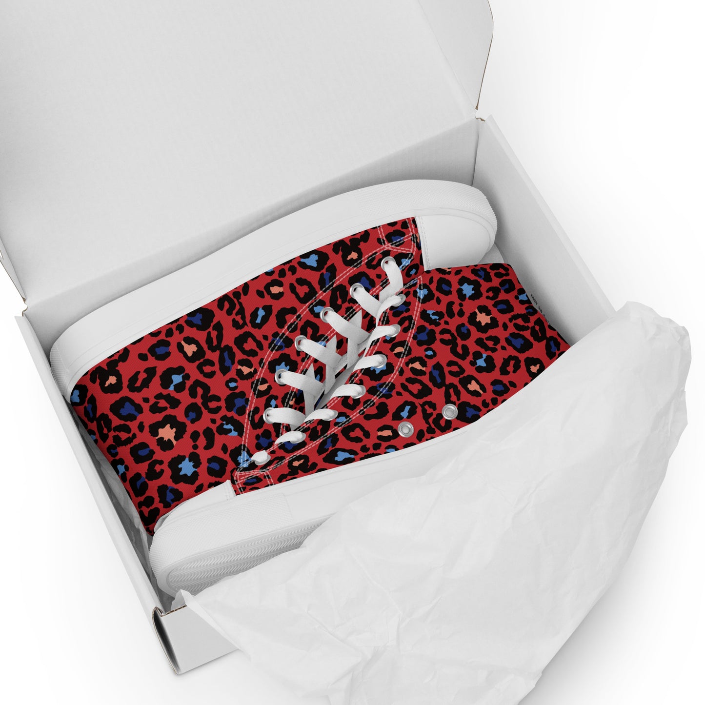 XCLUSIF POETIX RED LEOPARD Men’s high top shoes