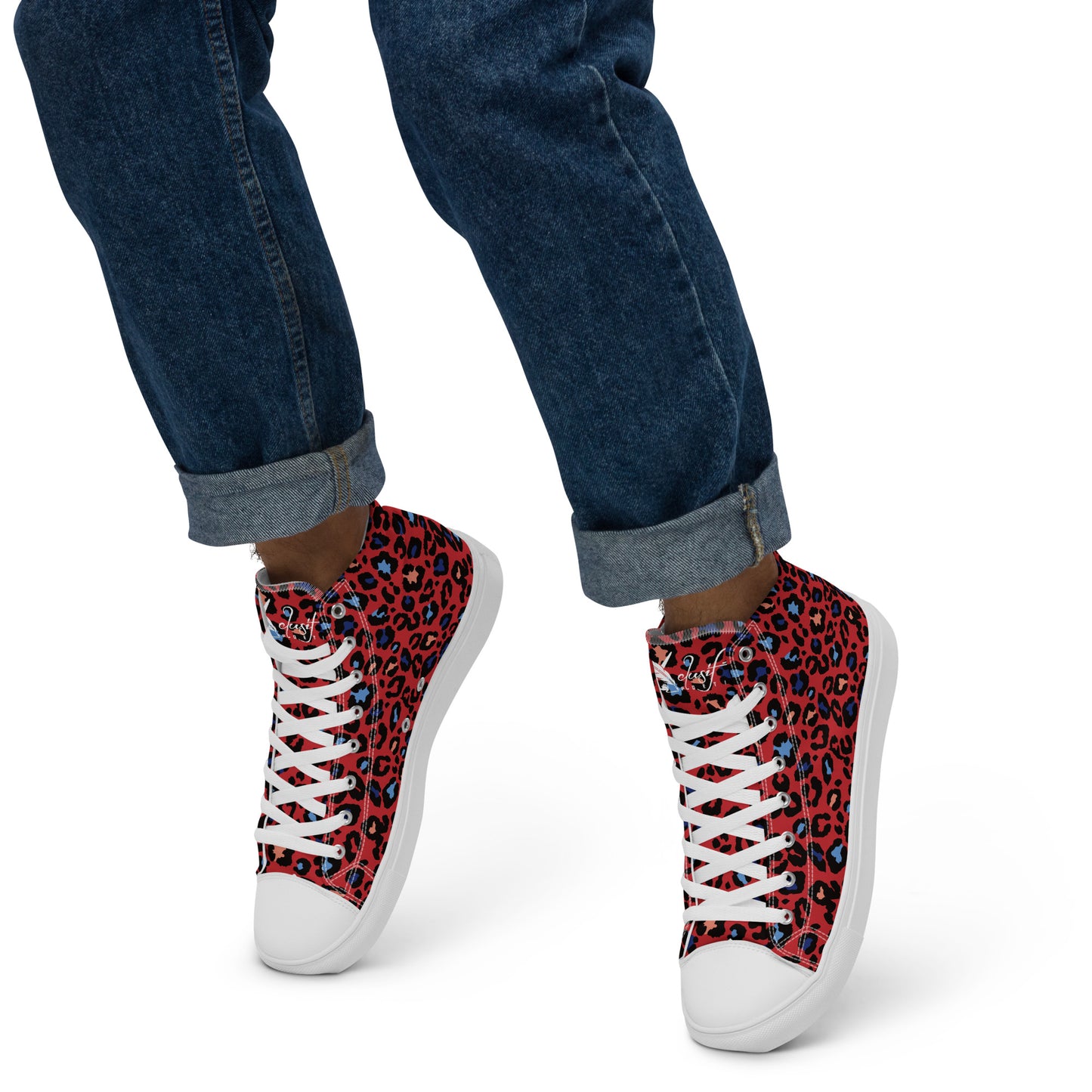 XCLUSIF POETIX RED LEOPARD Men’s high top shoes