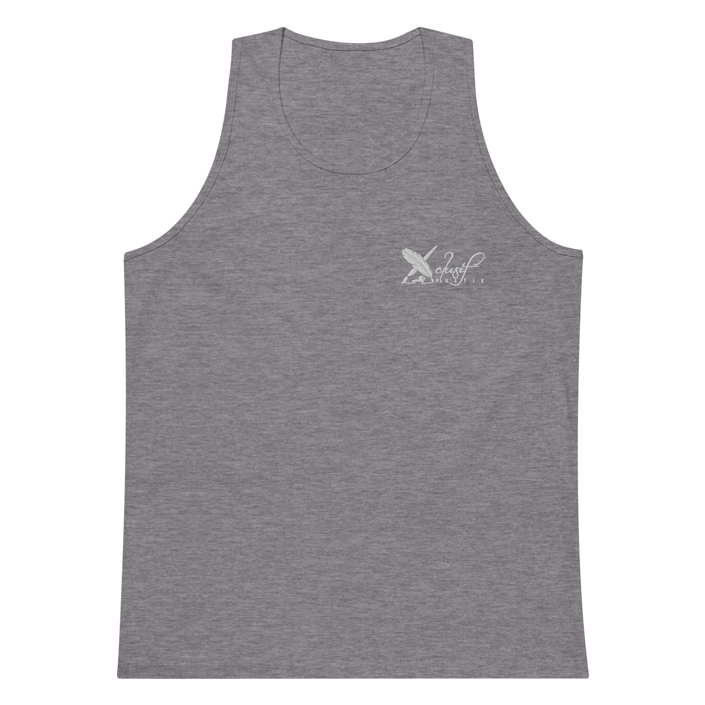 XCLUSIF POETIX WHITE LOGO Men’s premium tank top