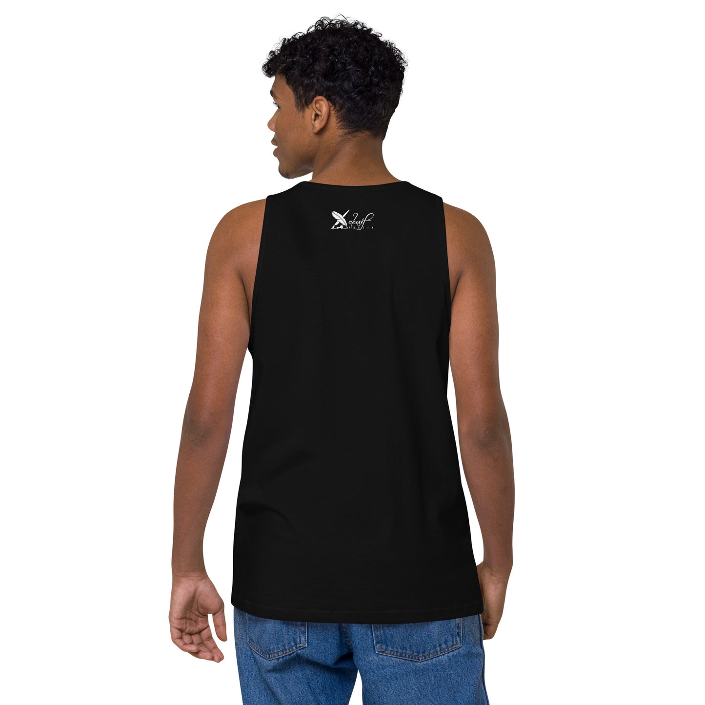 XCLUSIF POETIX WHITE LOGO Men’s premium tank top