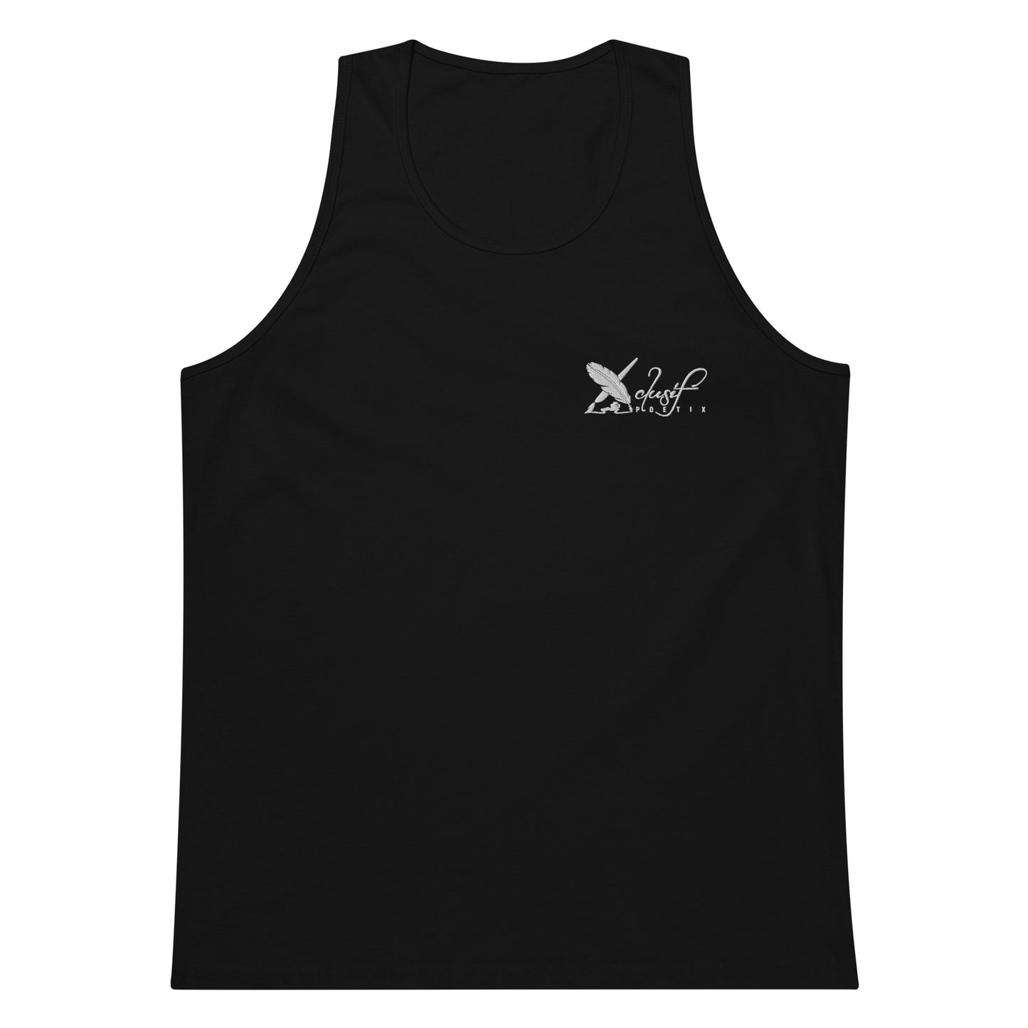 XCLUSIF POETIX WHITE LOGO Men’s premium tank top