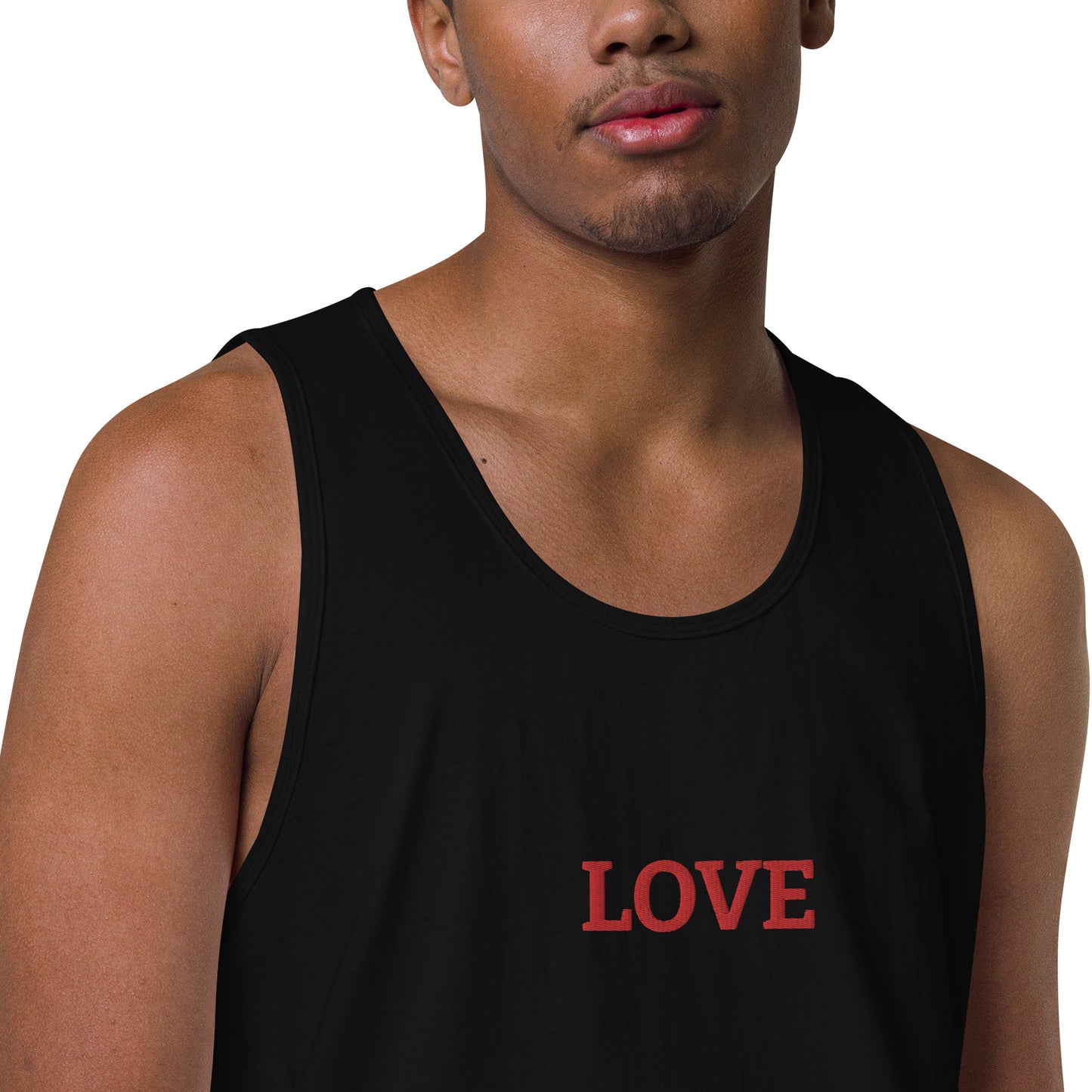 LOVE BY XCLUSIF POETIX Embroidery premium tank top