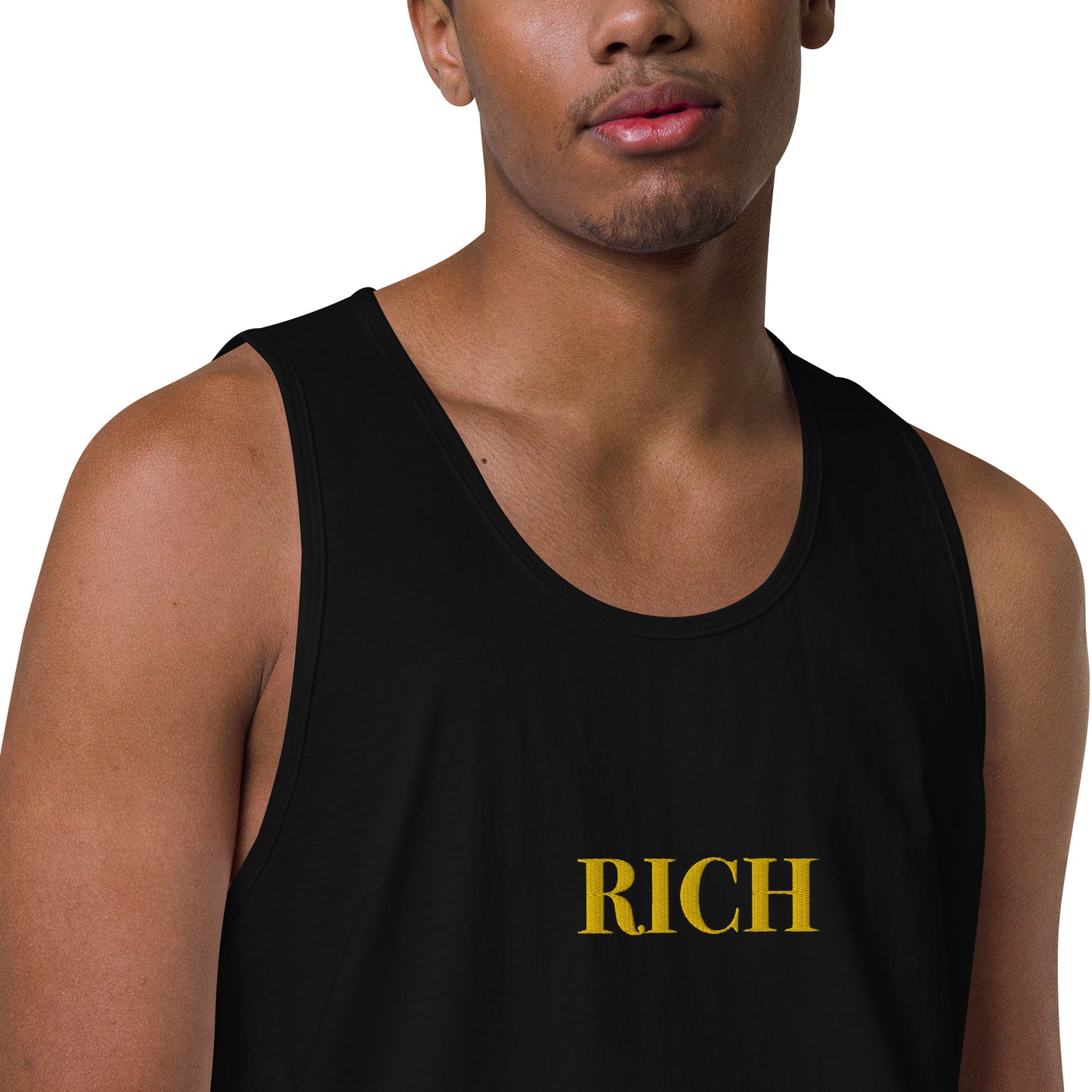 RICH BY XCLUSIF POETIX Embroidery Men’s premium tank top