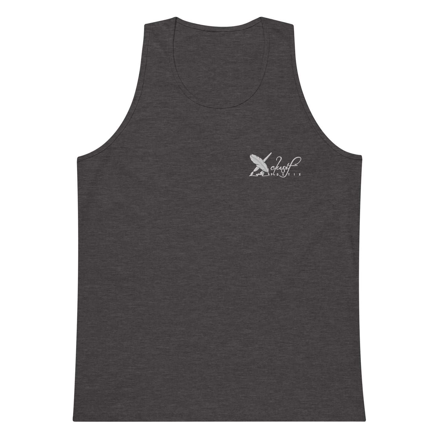 XCLUSIF POETIX WHITE LOGO Men’s premium tank top