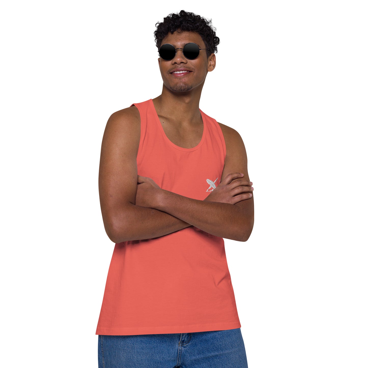 XCLUSIF POETIX WHITE LOGO Men’s premium tank top