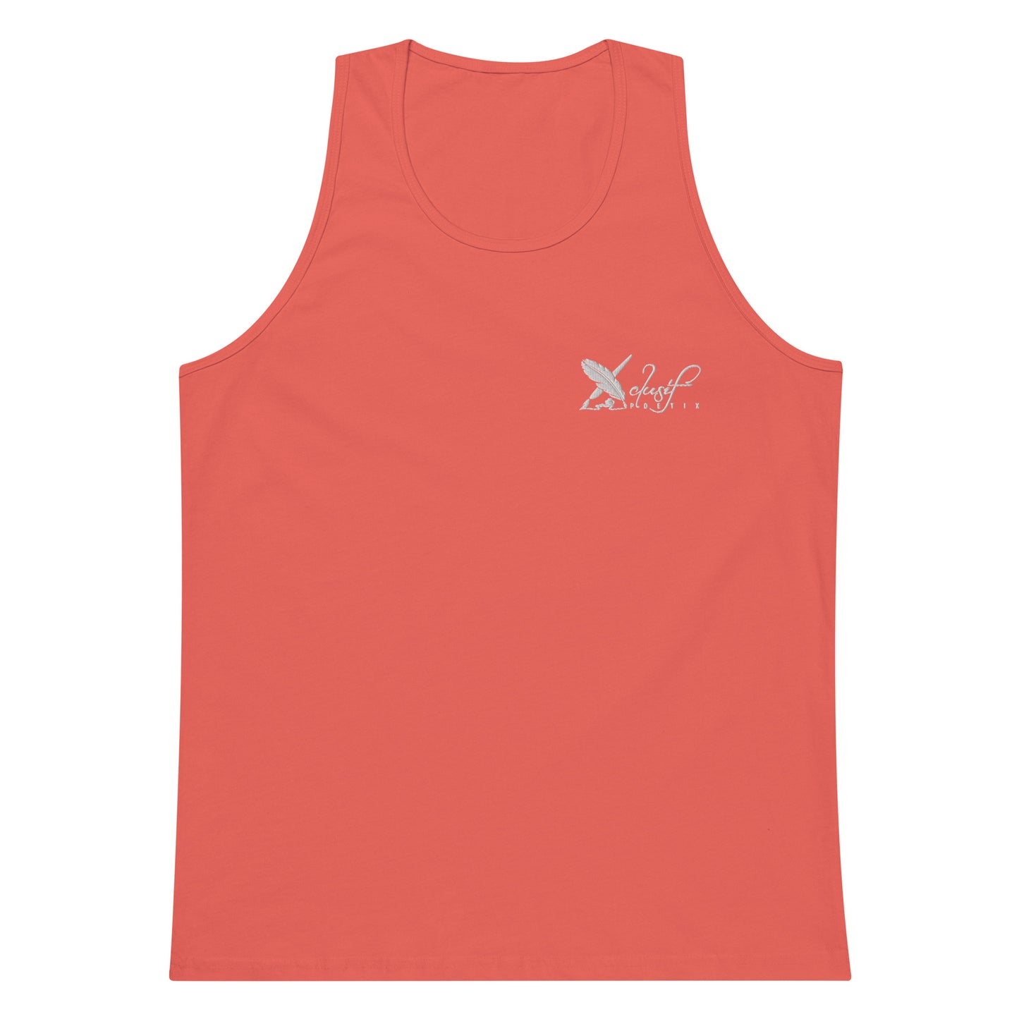 XCLUSIF POETIX WHITE LOGO Men’s premium tank top