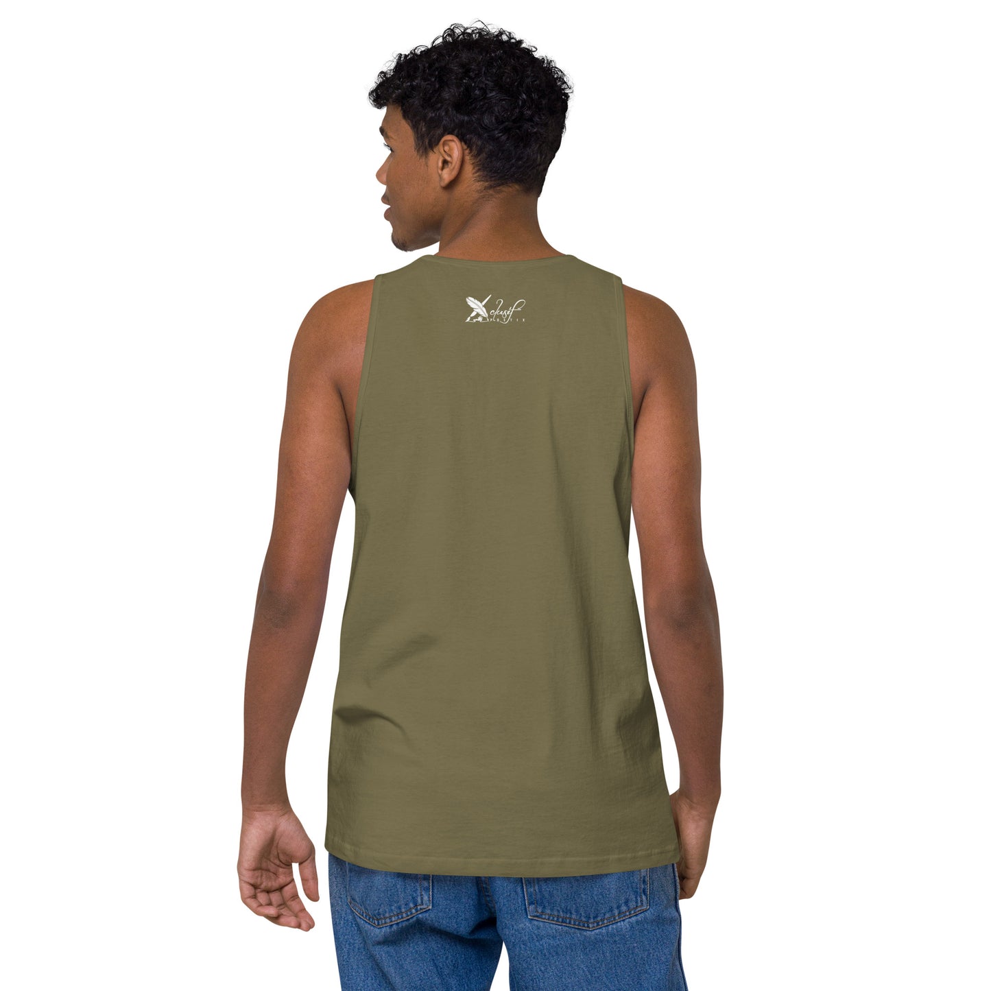 XCLUSIF POETIX WHITE LOGO Men’s premium tank top