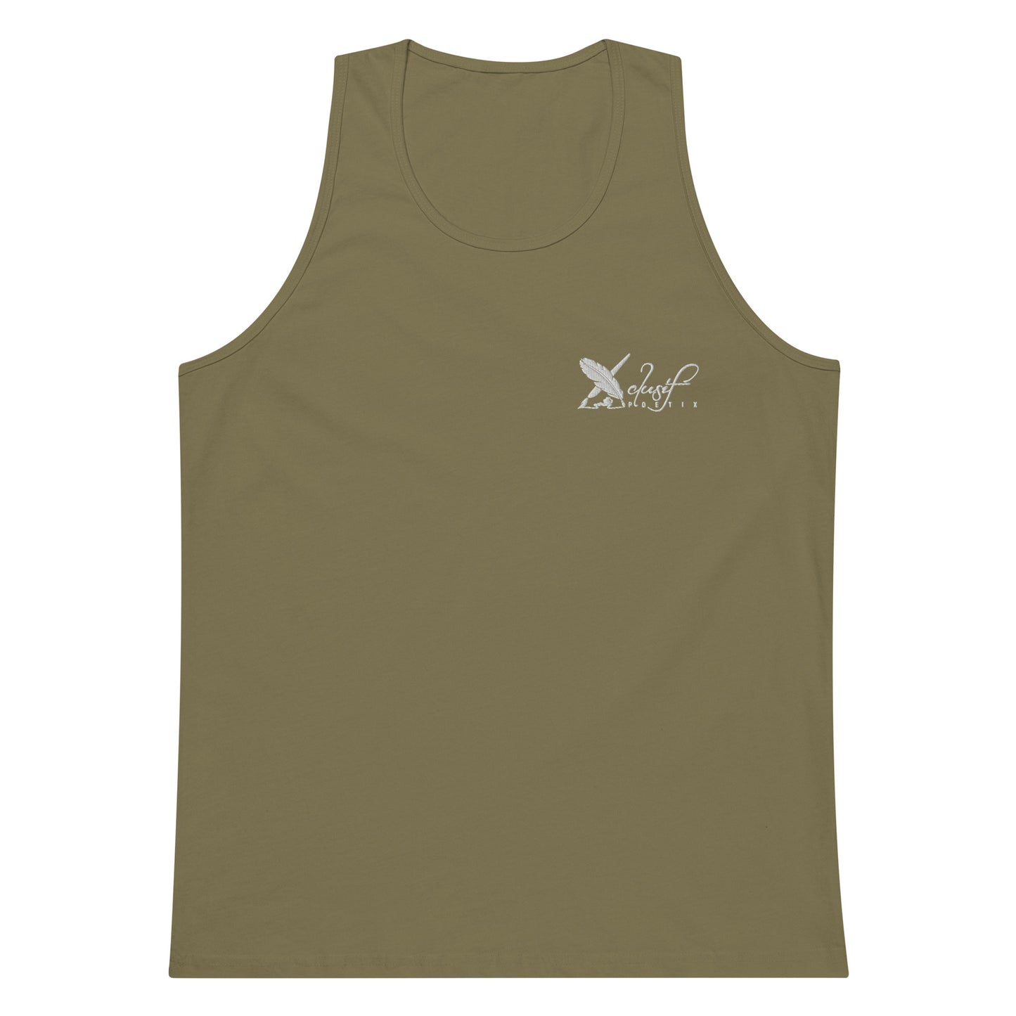 XCLUSIF POETIX WHITE LOGO Men’s premium tank top