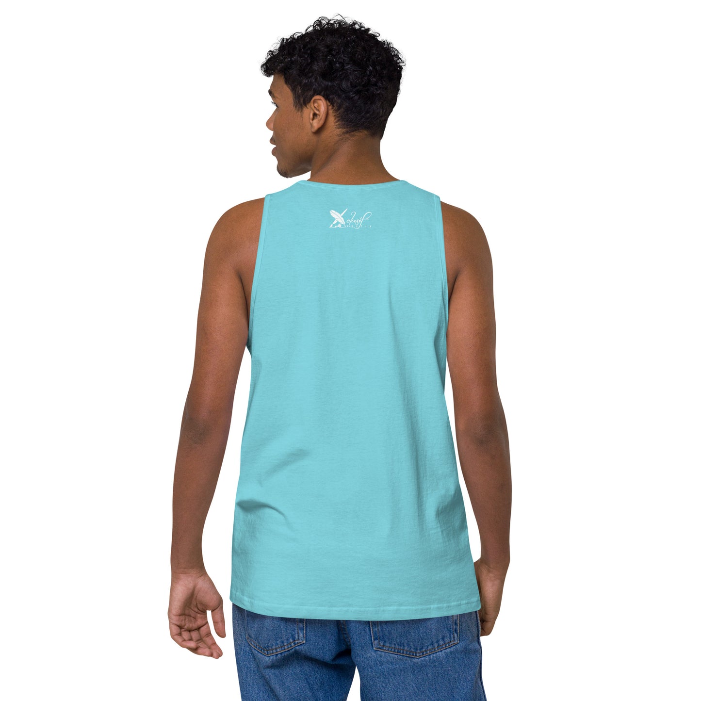 XCLUSIF POETIX WHITE LOGO Men’s premium tank top