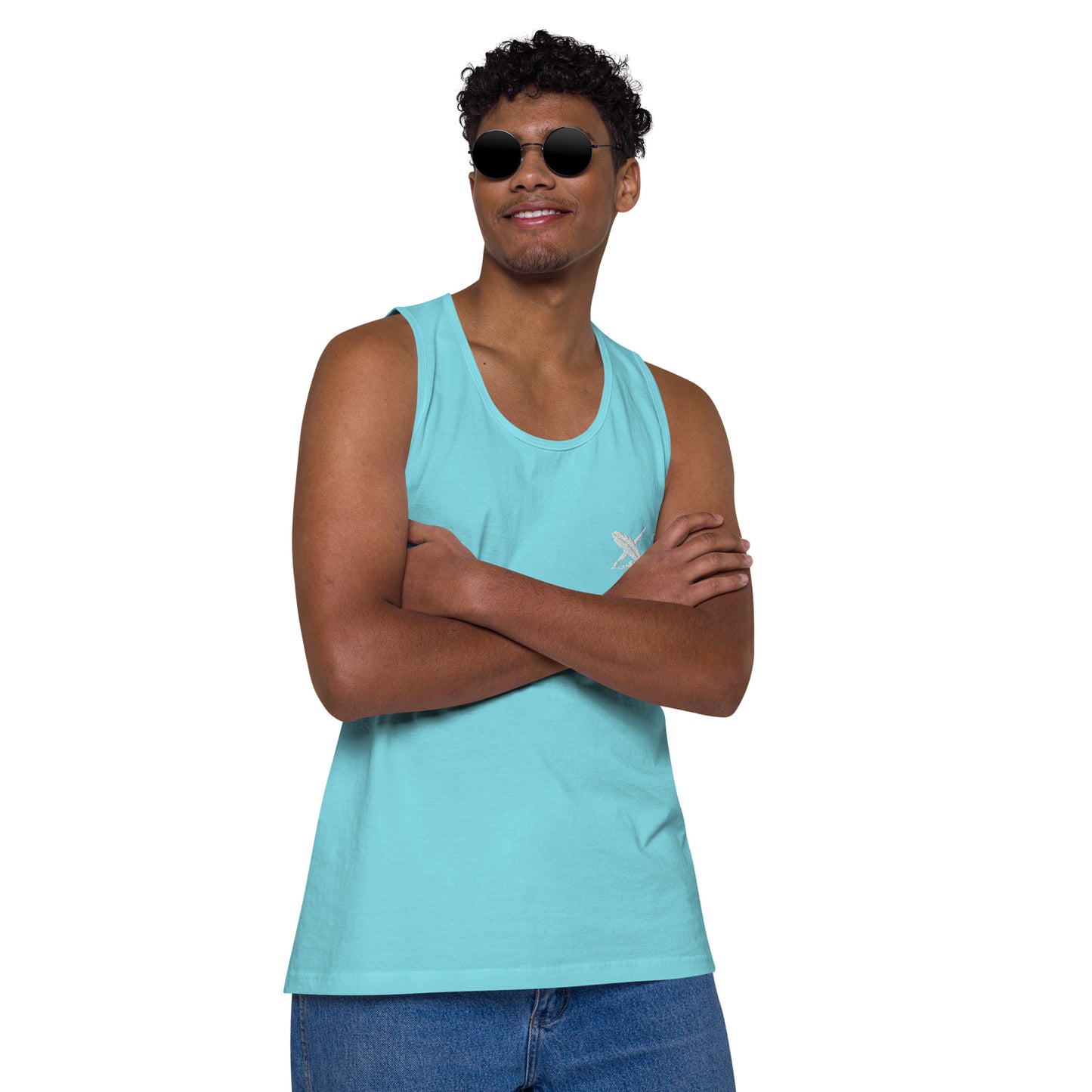 XCLUSIF POETIX WHITE LOGO Men’s premium tank top