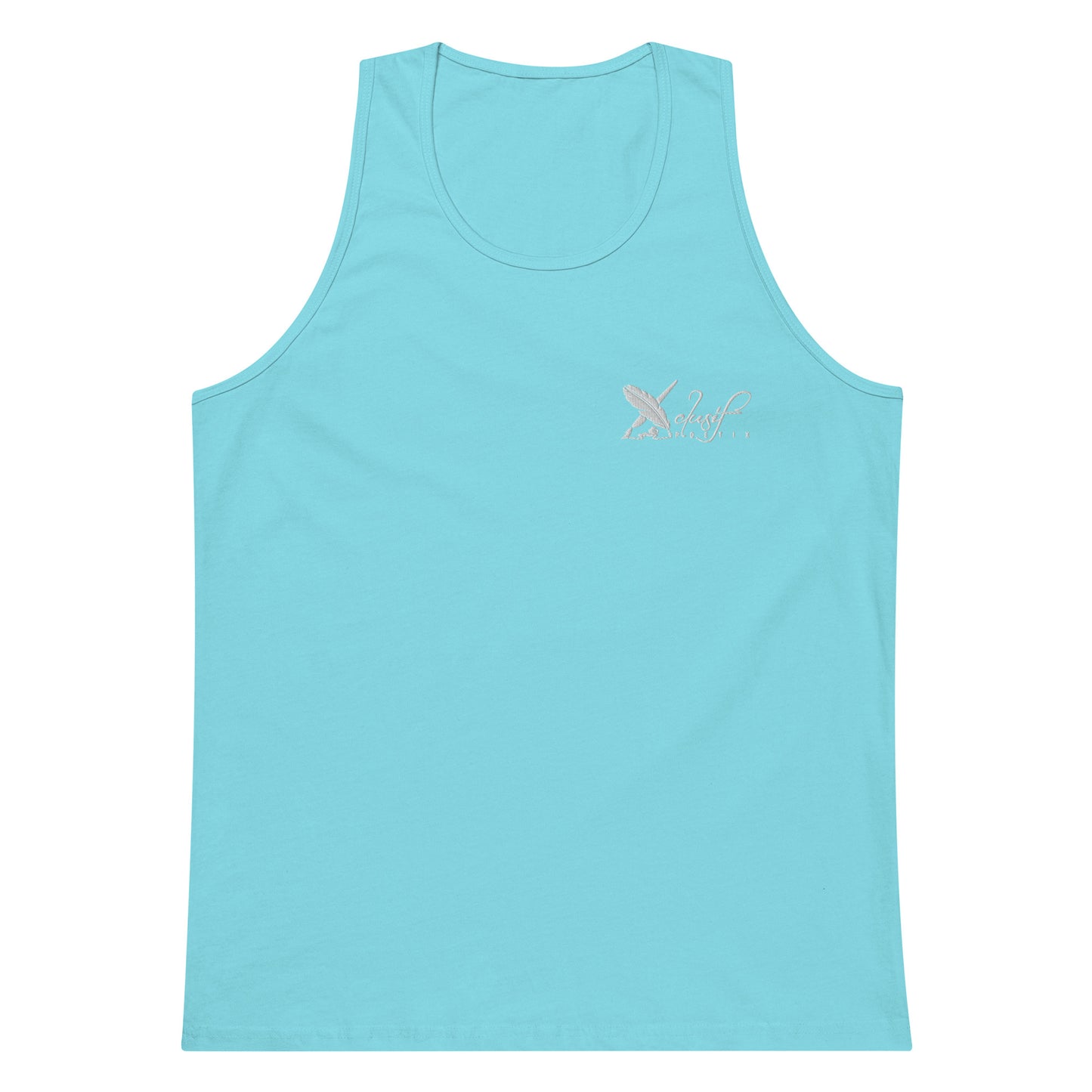 XCLUSIF POETIX WHITE LOGO Men’s premium tank top