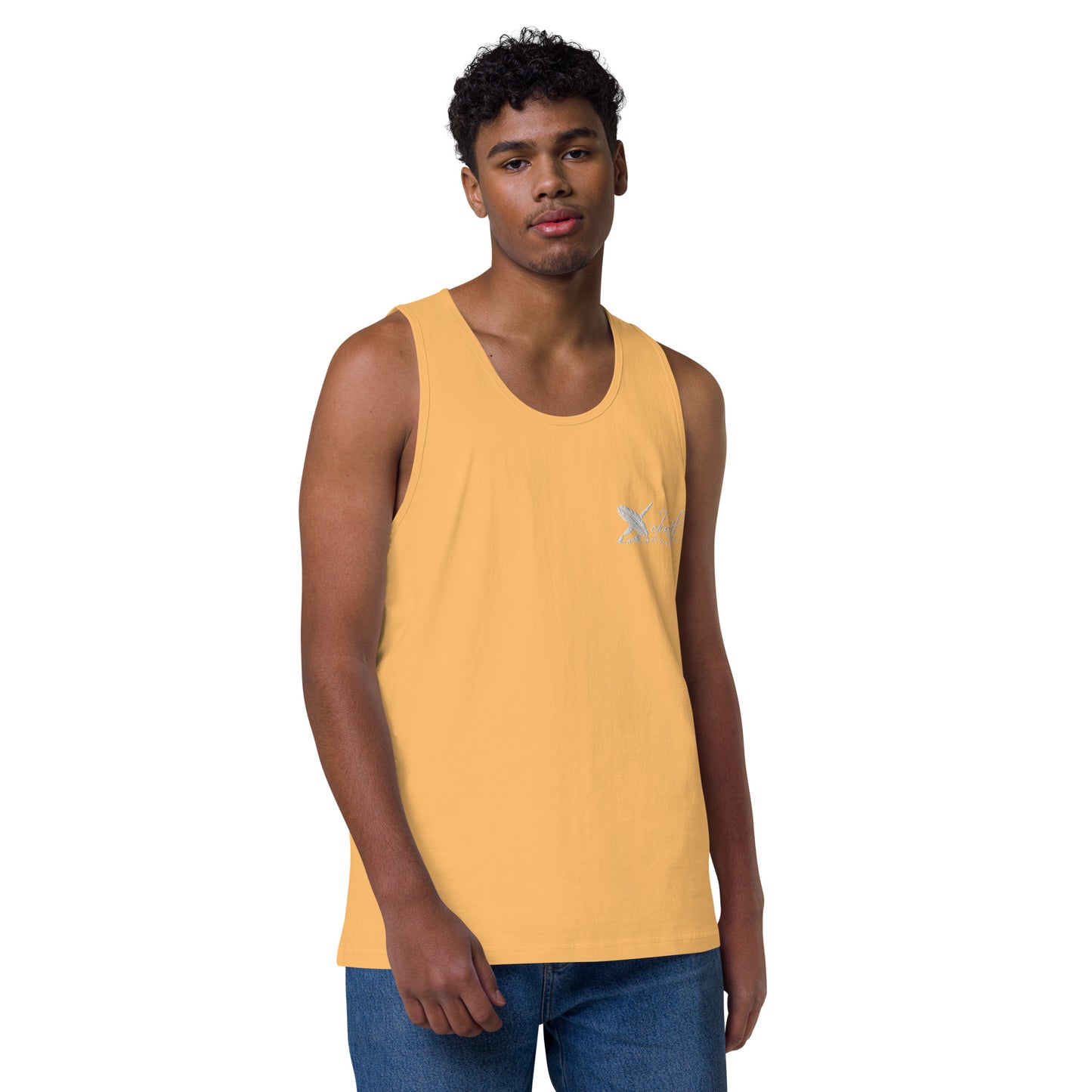 XCLUSIF POETIX WHITE LOGO Men’s premium tank top