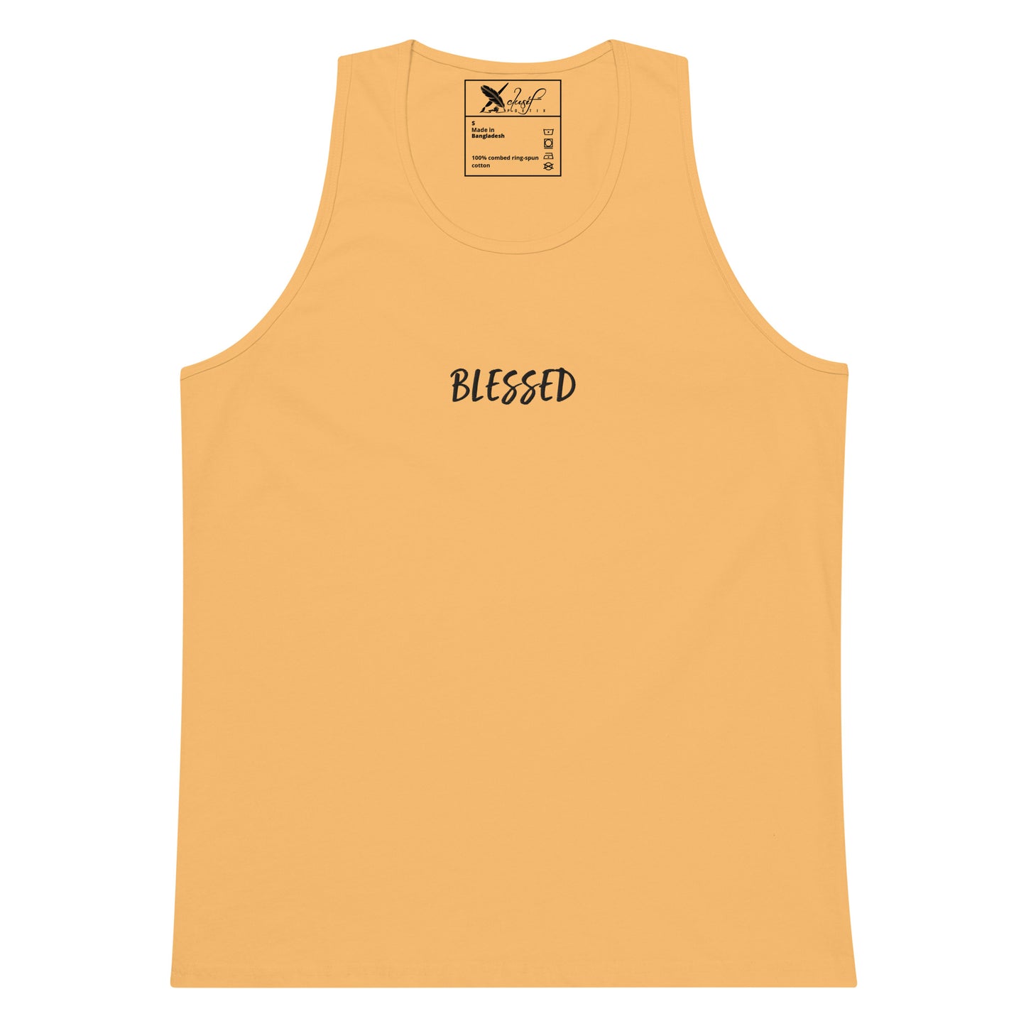 BLESSED BY XCLUSIF POETIX EMBROIDERY premium tank top