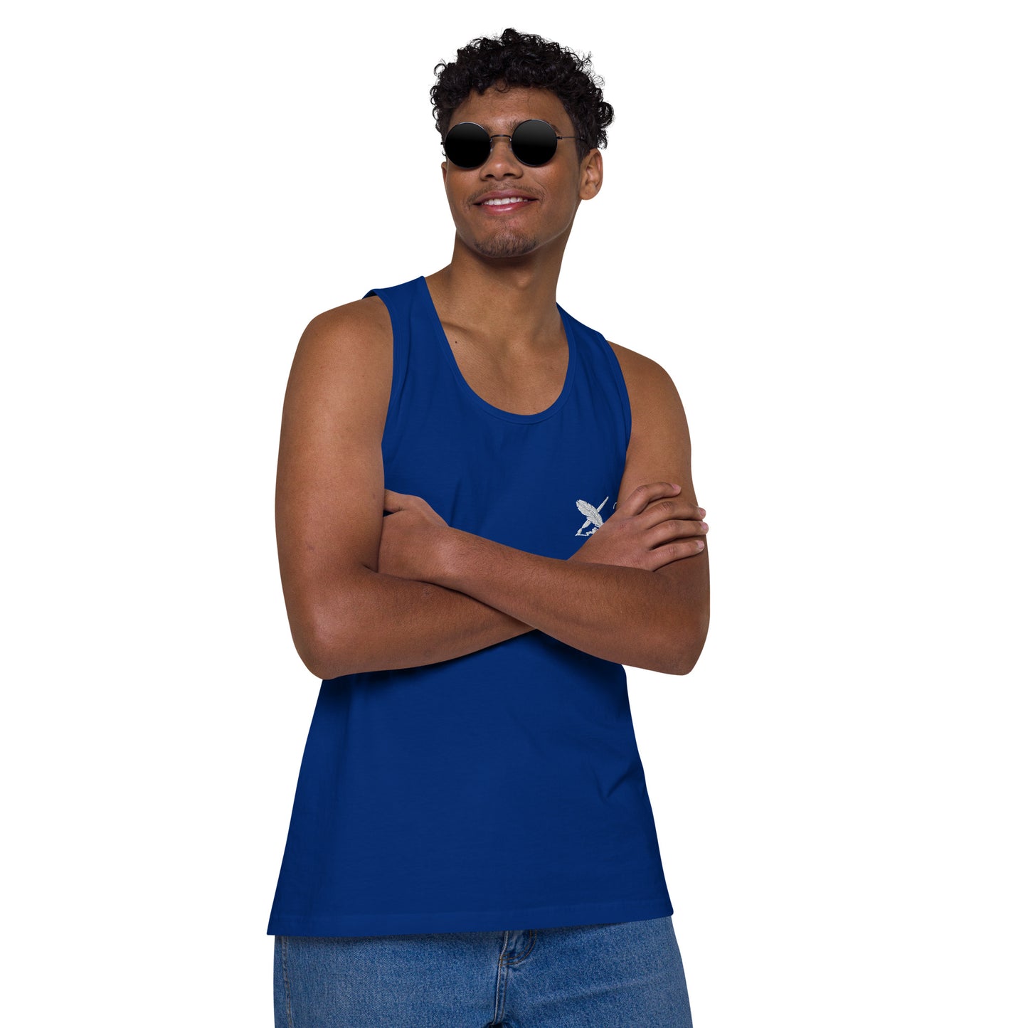 XCLUSIF POETIX WHITE LOGO Men’s premium tank top