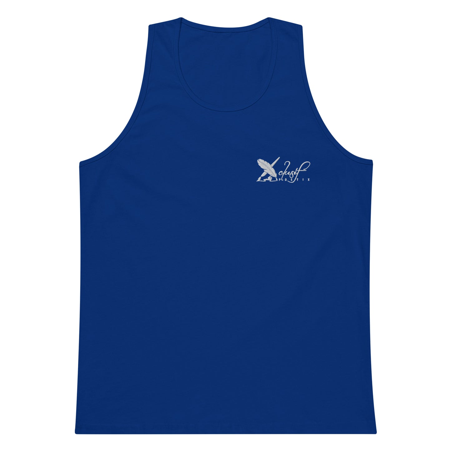 XCLUSIF POETIX WHITE LOGO Men’s premium tank top