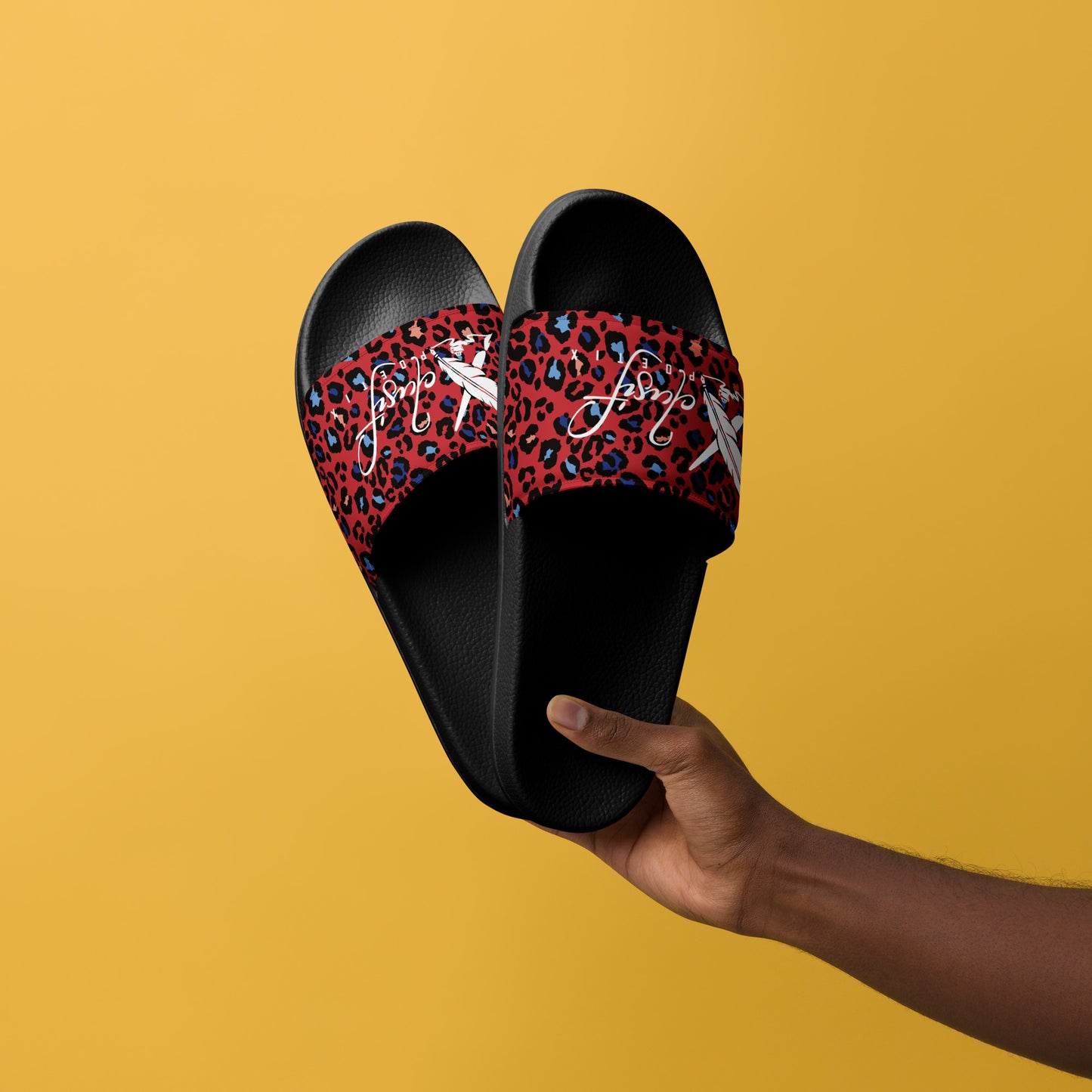 XCLUSIF POETIX RED LEOPARD Men’s slides