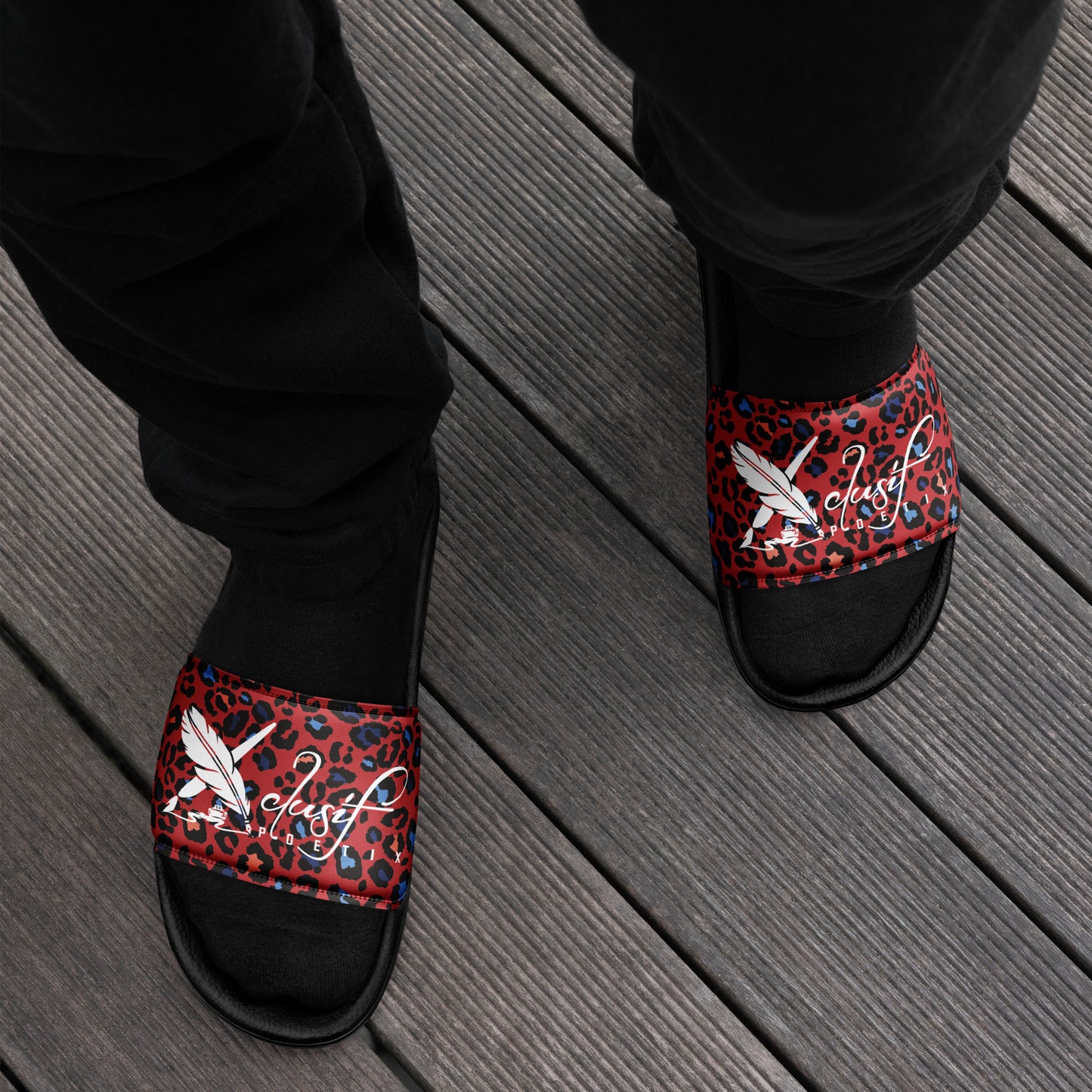 XCLUSIF POETIX RED LEOPARD Men’s slides