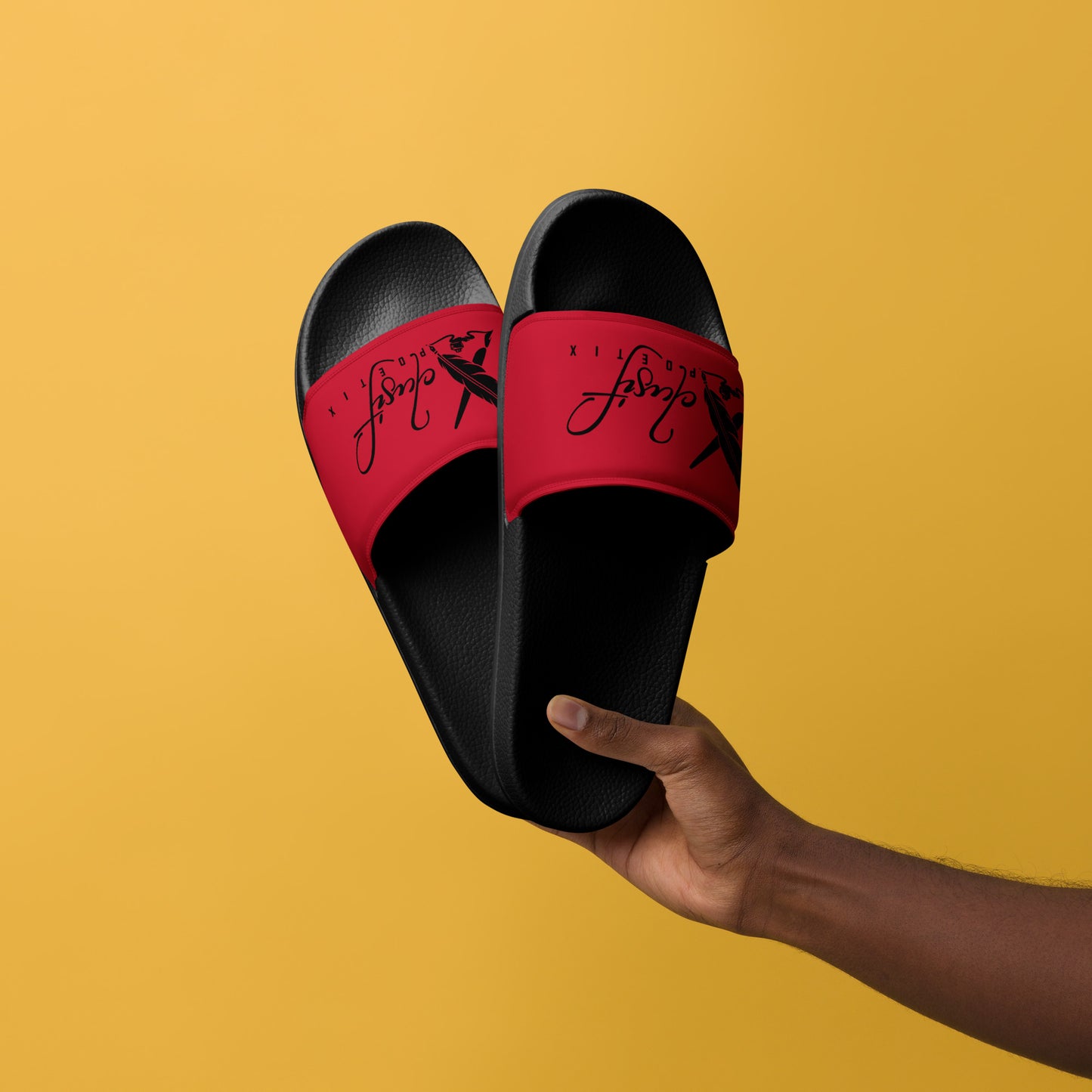 XCLUSIF POETIX RED & BLACK LOGO Men’s slides