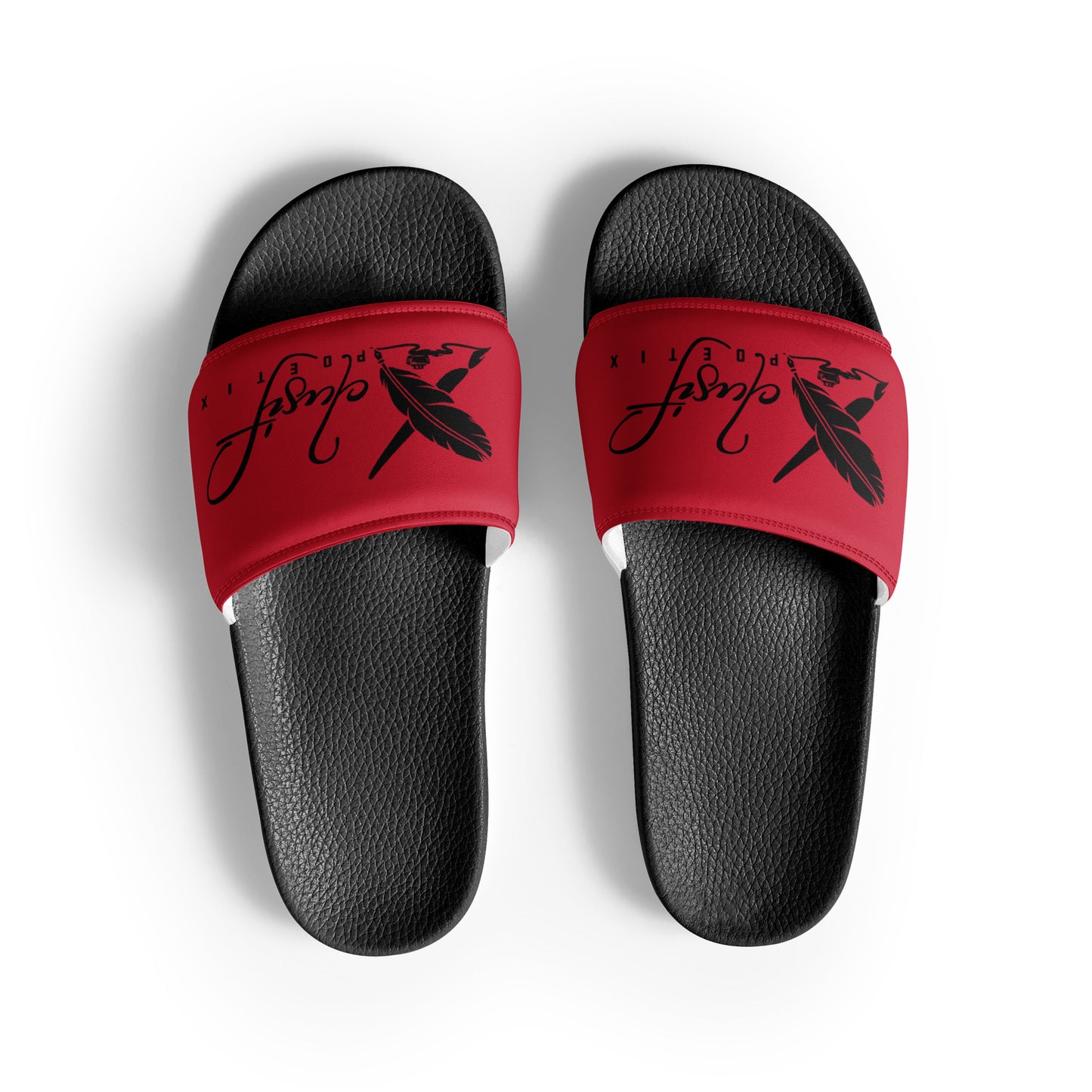 XCLUSIF POETIX RED & BLACK LOGO Men’s slides