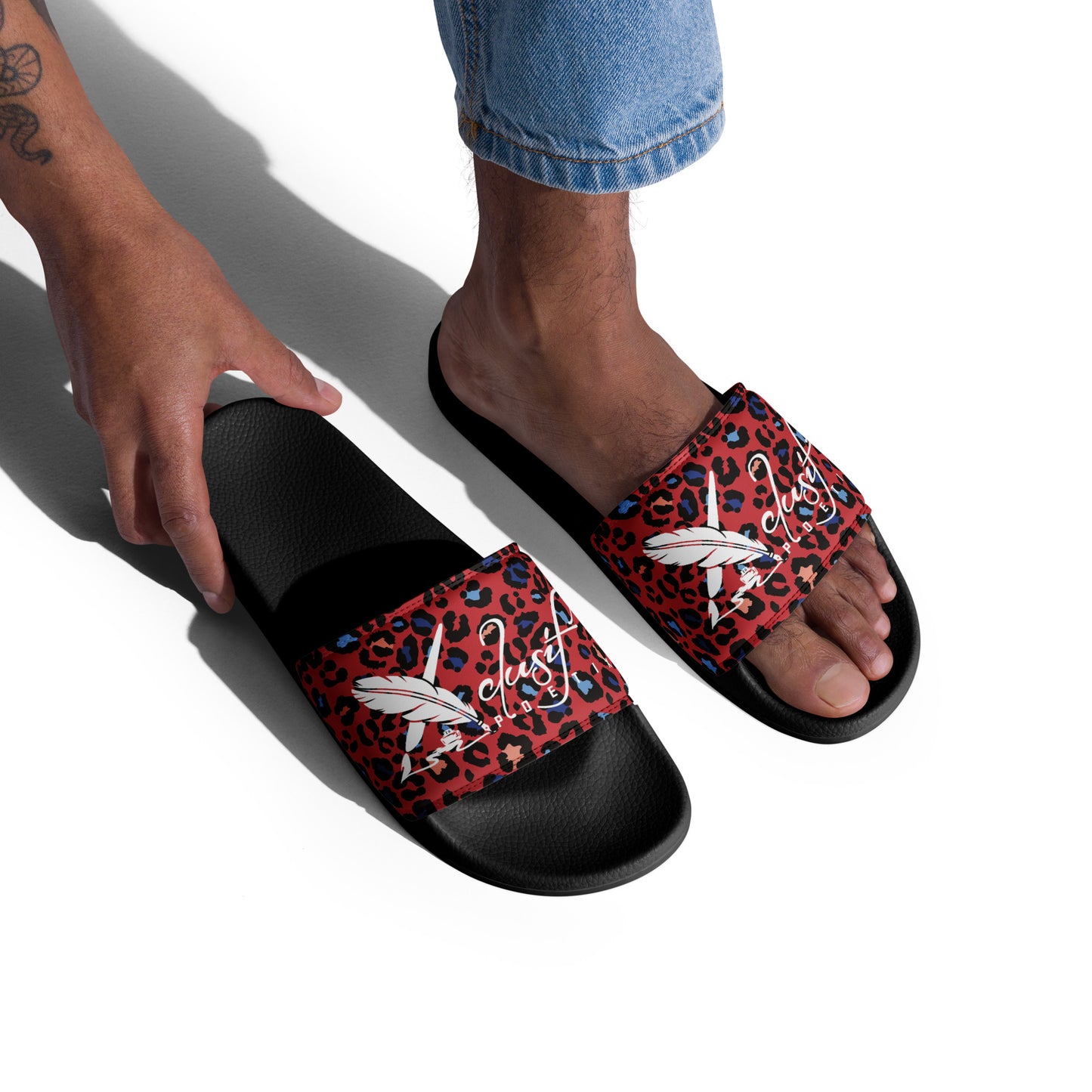 XCLUSIF POETIX RED LEOPARD Men’s slides