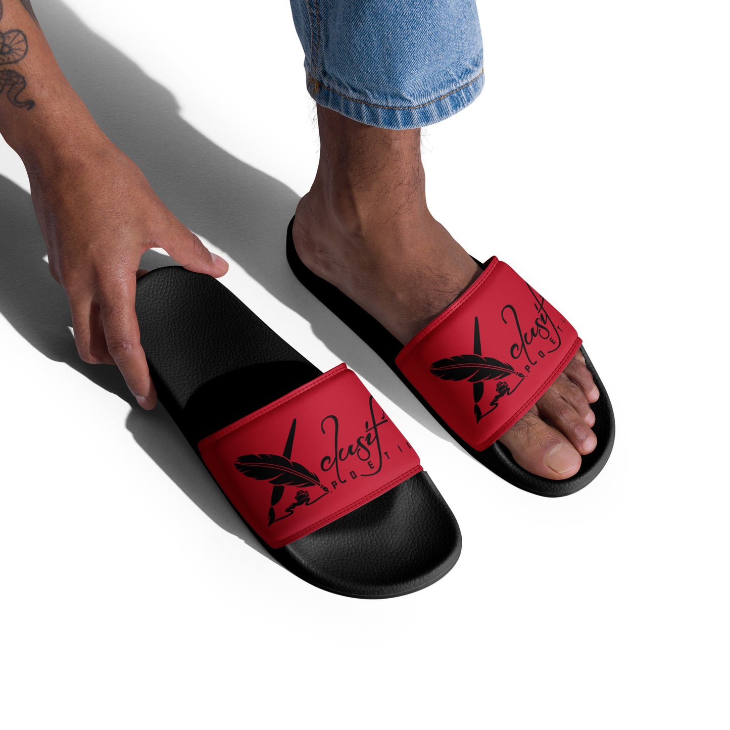 XCLUSIF POETIX RED & BLACK LOGO Men’s slides