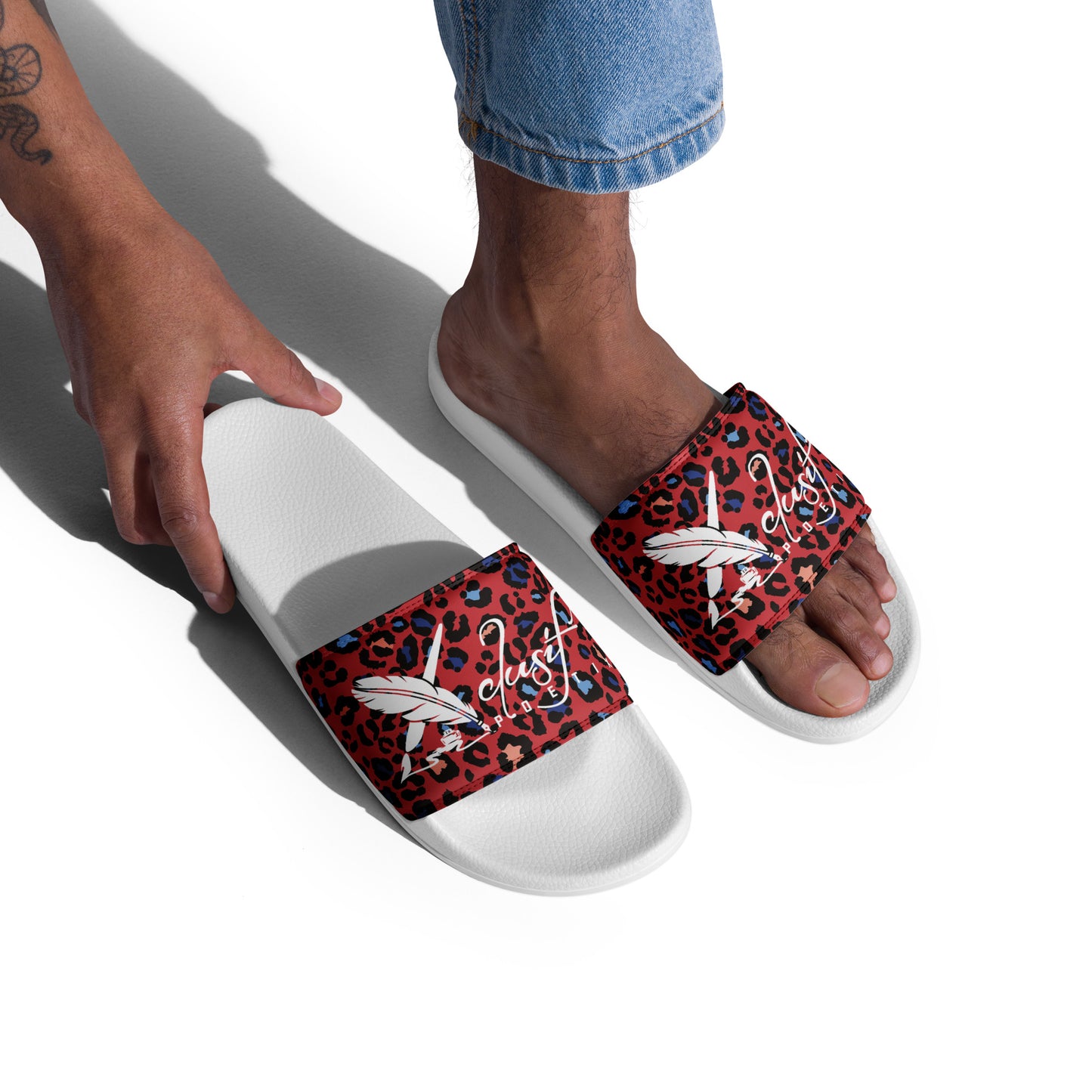 XCLUSIF POETIX RED LEOPARD Men’s slides