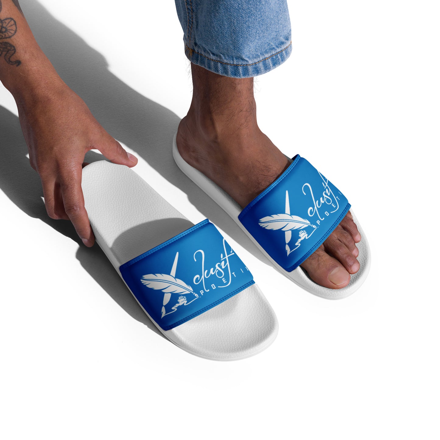 XCLUSIF POETIX BLUE & WHITE Men’s slides