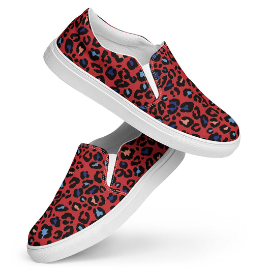 XCLUSIF POETIX RED LEOPARD Men’s slip-on shoes