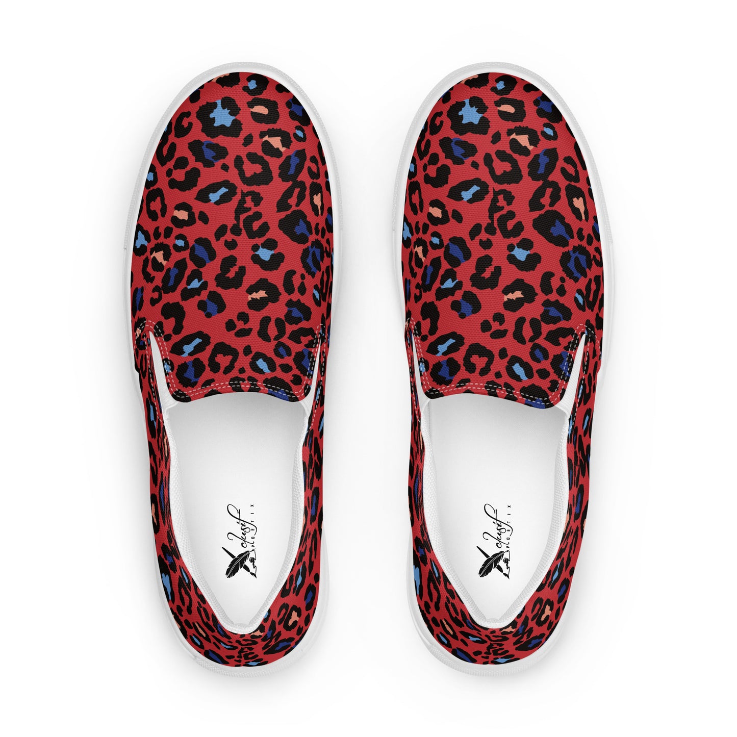 XCLUSIF POETIX RED LEOPARD Men’s slip-on shoes