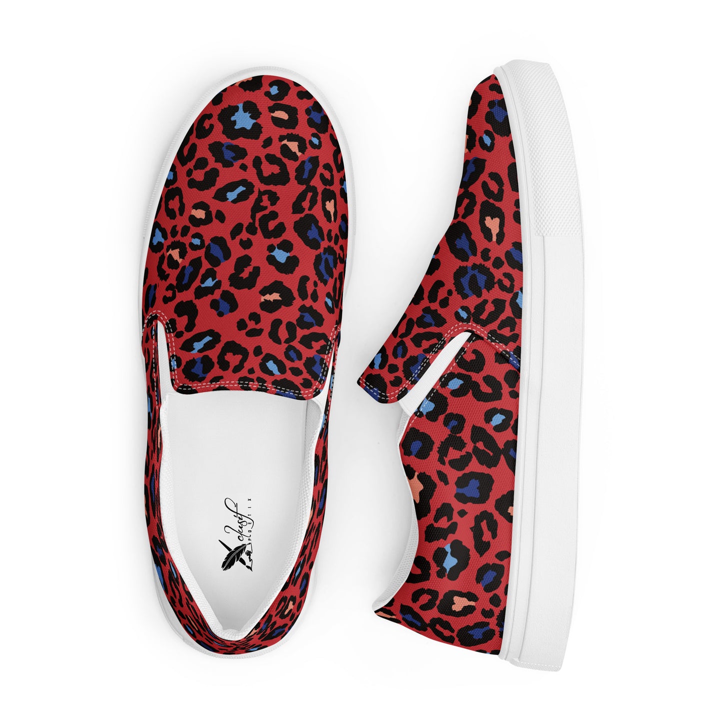 XCLUSIF POETIX RED LEOPARD Men’s slip-on shoes