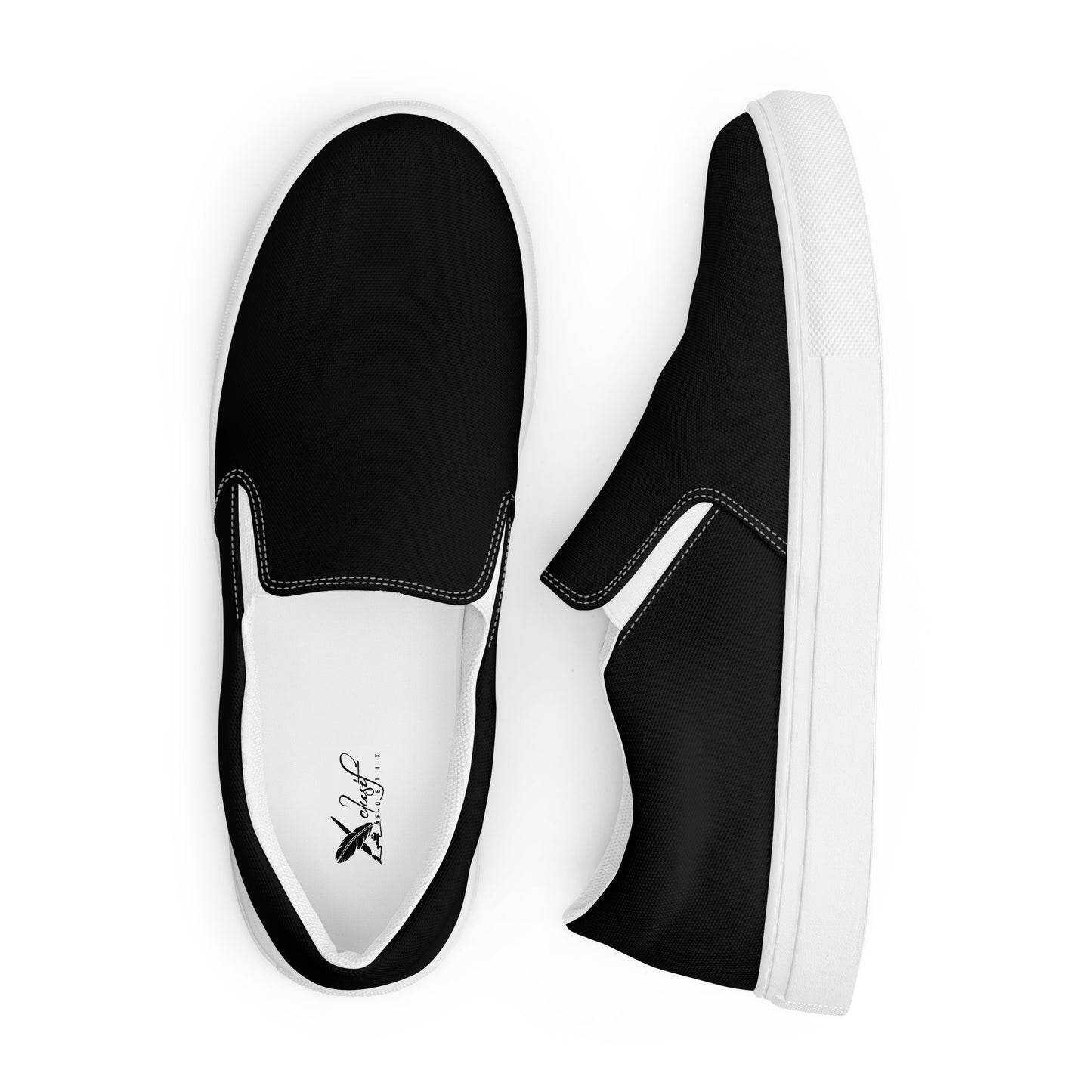 XCLUSIF POETIX BLACK Men’s slip-on canvas shoes