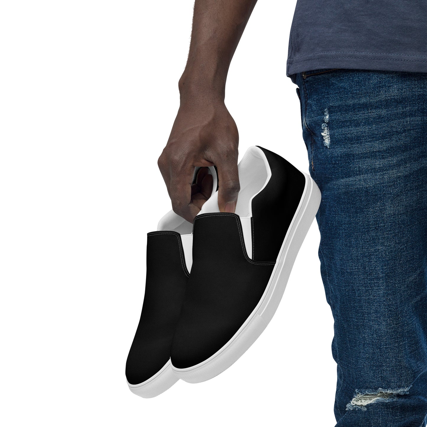 XCLUSIF POETIX BLACK Men’s slip-on canvas shoes