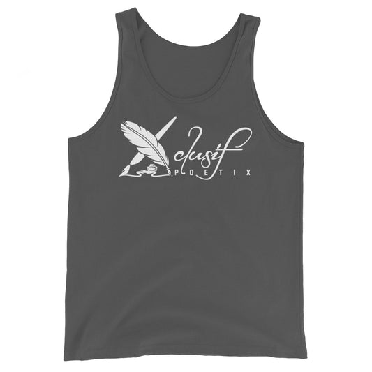 XCLUSIF POETIX WHITE LOGO Unisex Tank Top