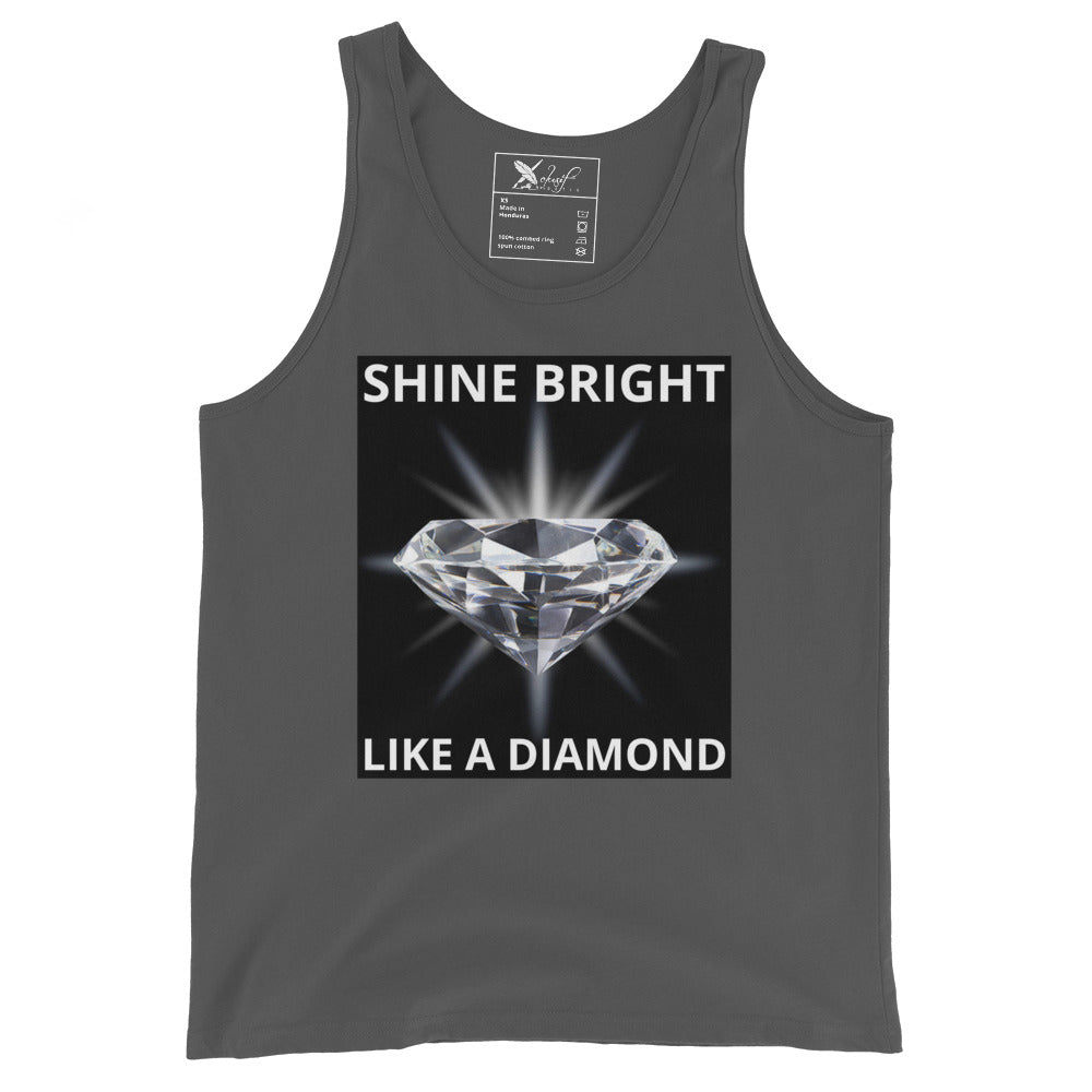 "SHINE BRIGHT LIKE A DIAMOND" BY XCLUSIF POETIX Unisex Tank Top