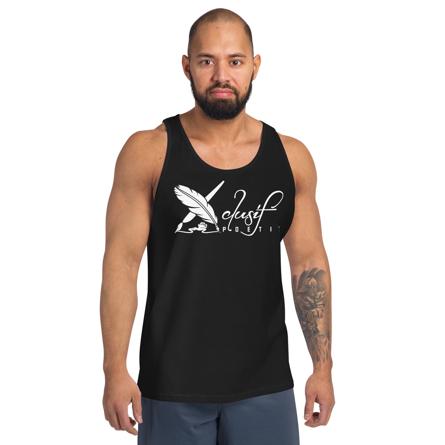 XCLUSIF POETIX WHITE LOGO Unisex Tank Top