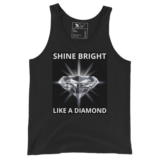 "SHINE BRIGHT LIKE A DIAMOND" BY XCLUSIF POETIX Unisex Tank Top