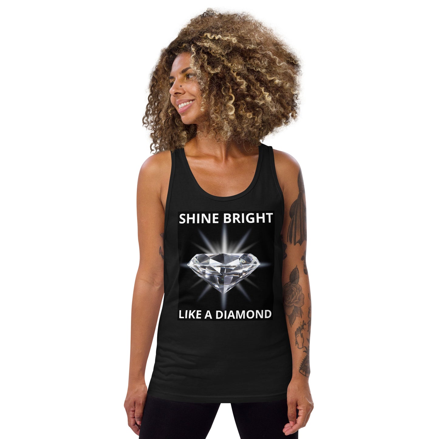 "SHINE BRIGHT LIKE A DIAMOND" BY XCLUSIF POETIX Unisex Tank Top