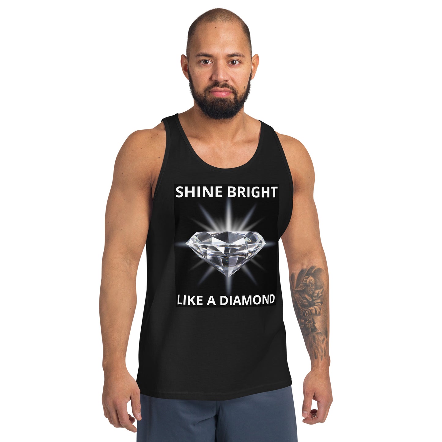 "SHINE BRIGHT LIKE A DIAMOND" BY XCLUSIF POETIX Unisex Tank Top