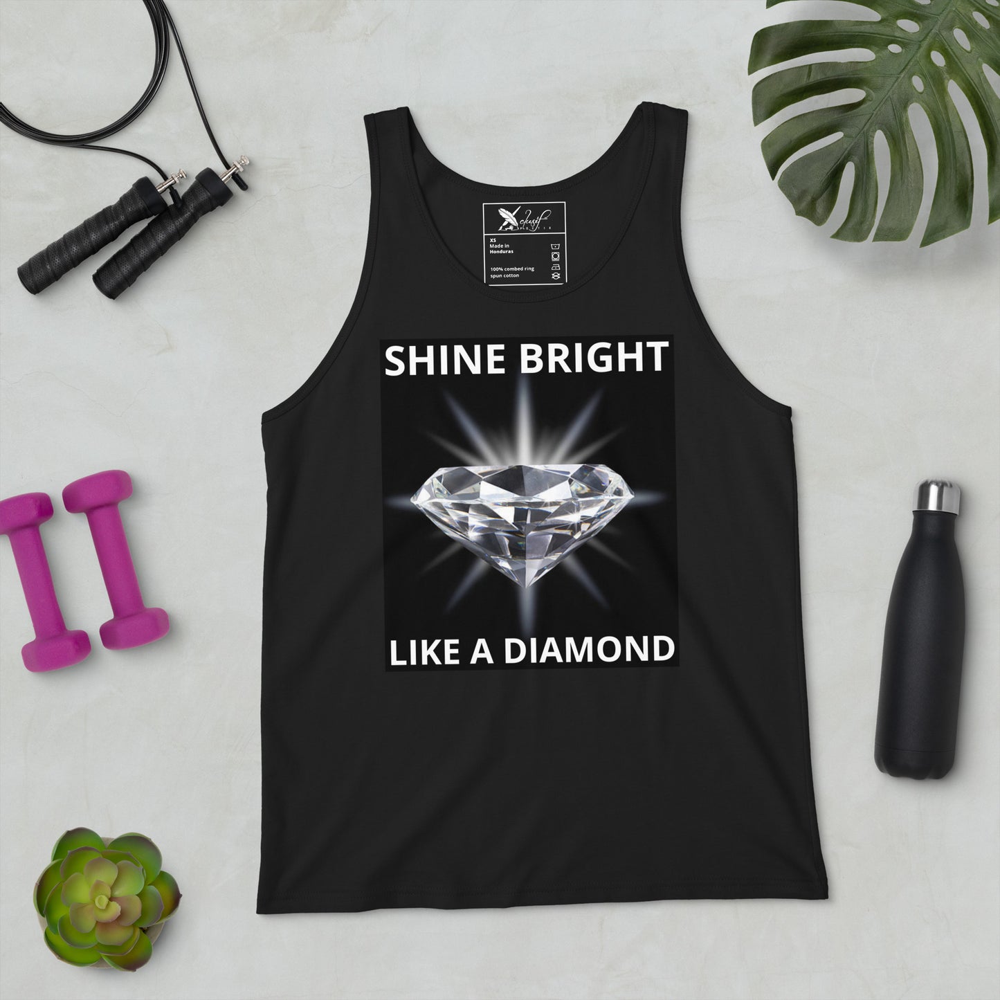 "SHINE BRIGHT LIKE A DIAMOND" BY XCLUSIF POETIX Unisex Tank Top