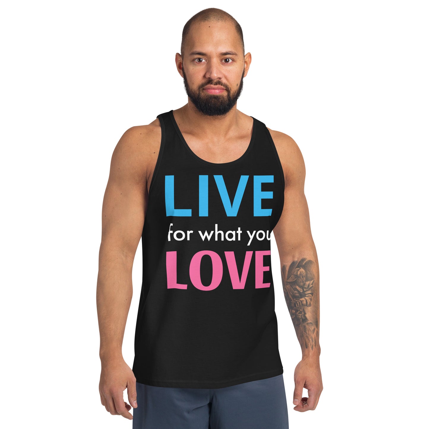 "LIVE FOR WHAT YOU LOVE" BY XCLUSIF POETIX Unisex Tank Top