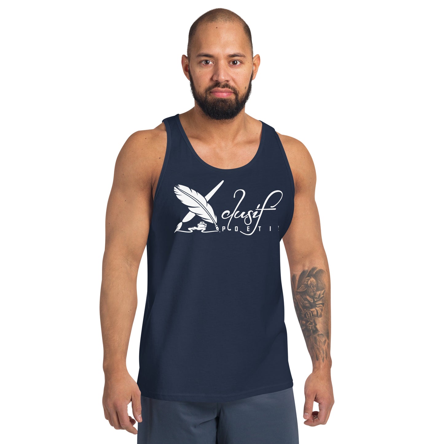 XCLUSIF POETIX WHITE LOGO Unisex Tank Top