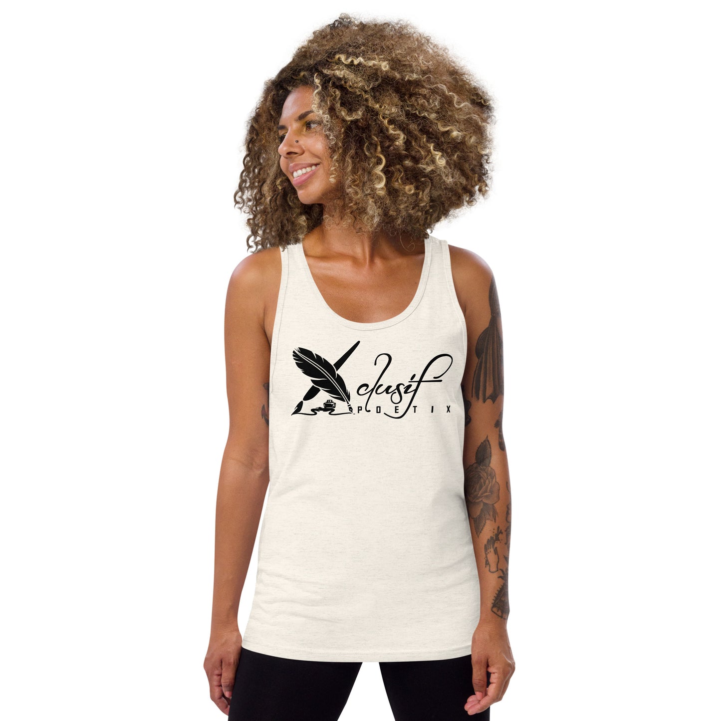 XCLUSIF POETIX RED & BLACK LOGO Unisex Tank Top