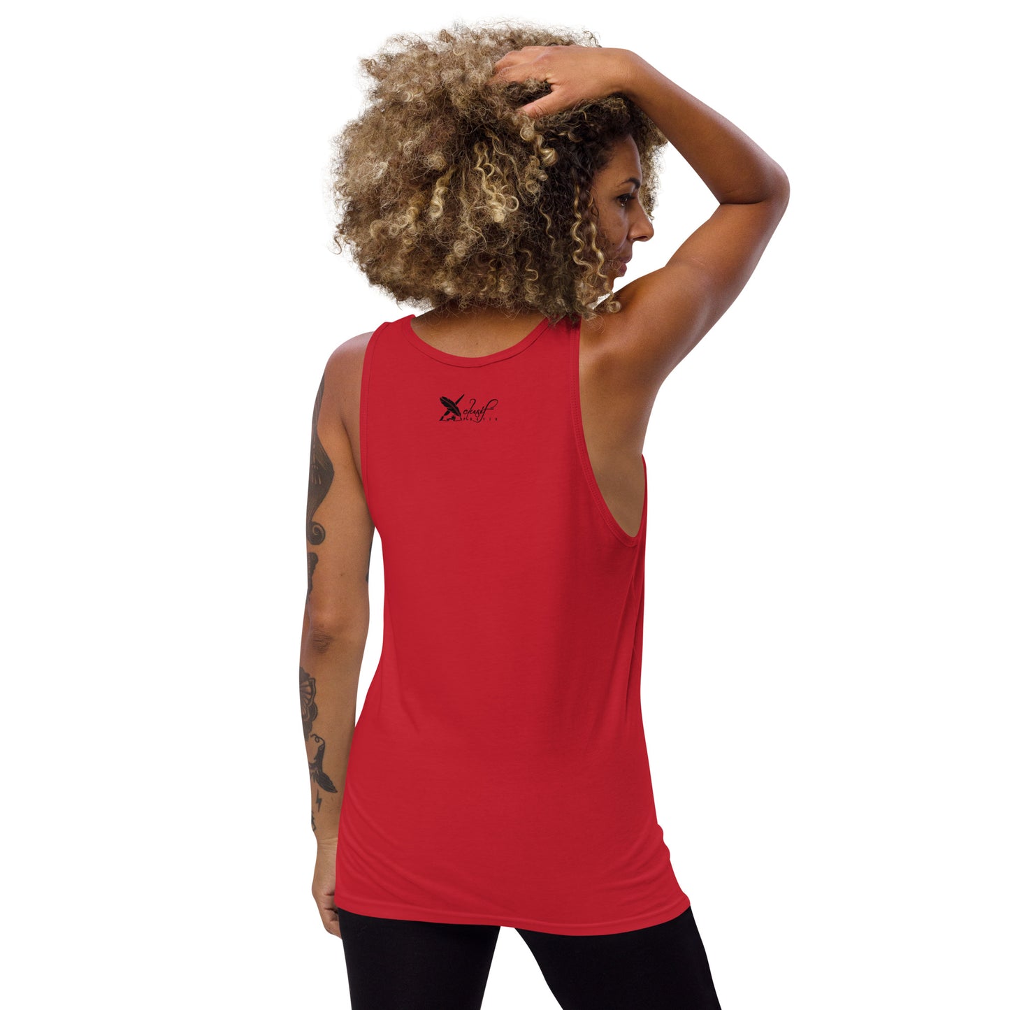 XCLUSIF POETIX RED & BLACK LOGO Unisex Tank Top