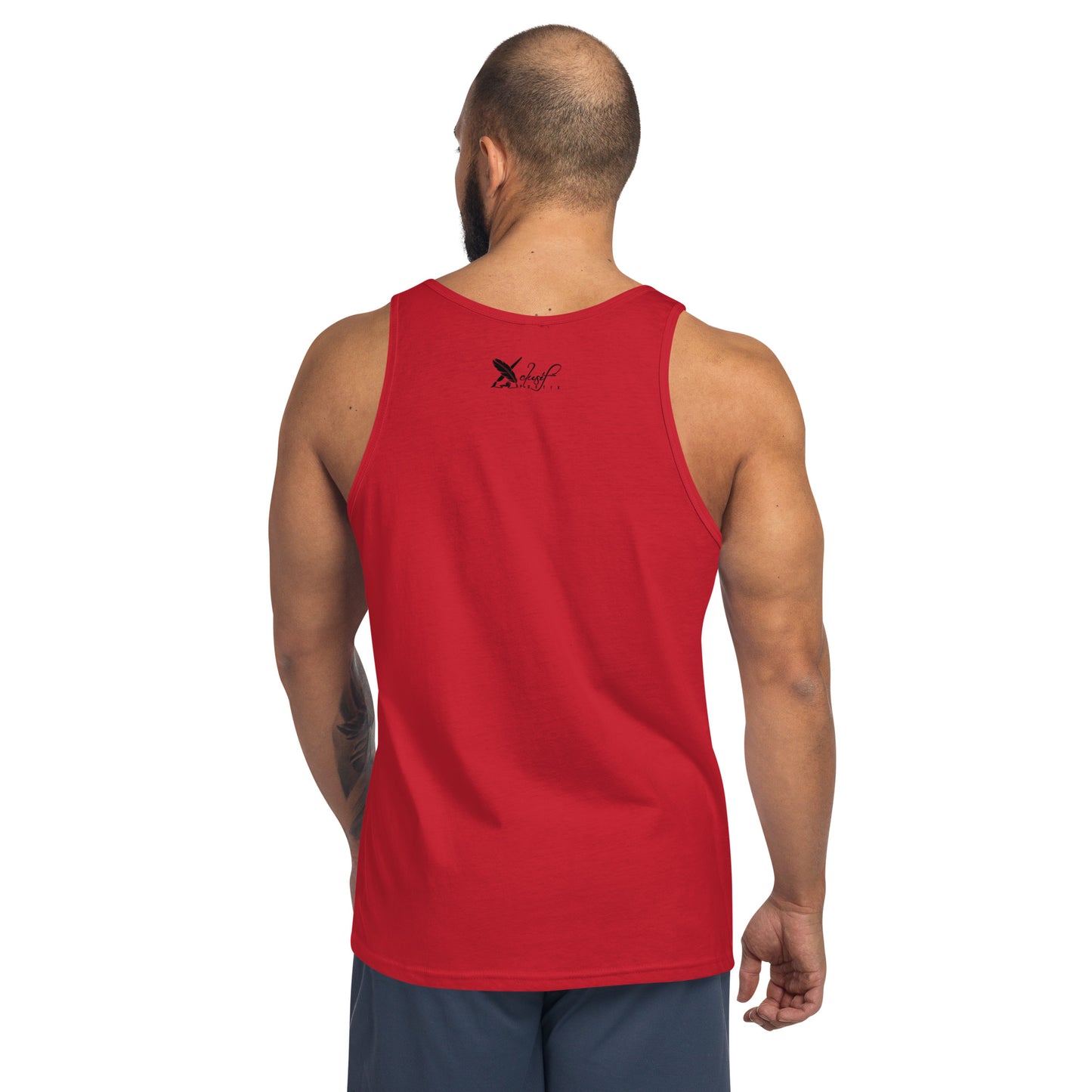 XCLUSIF POETIX RED & BLACK LOGO Unisex Tank Top